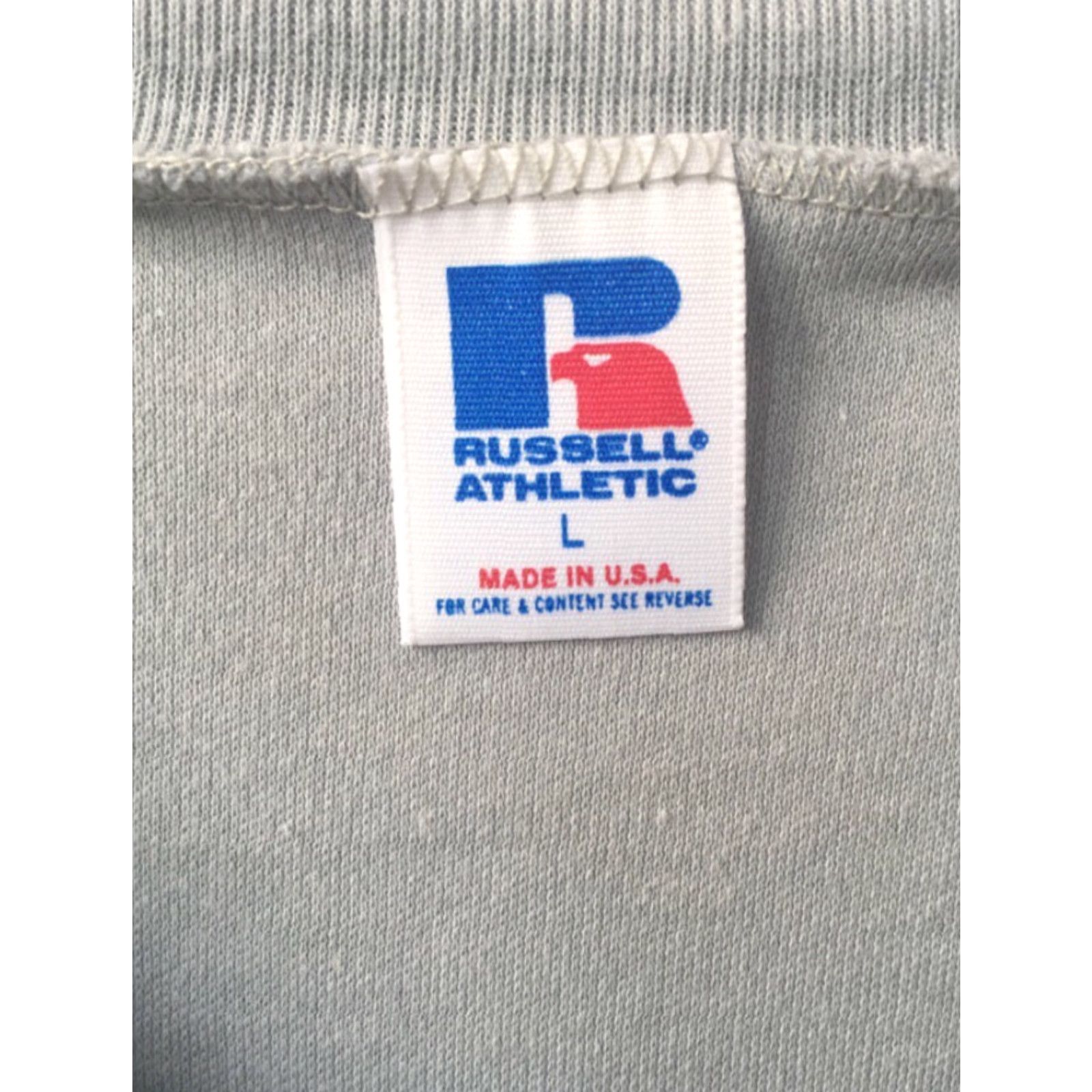 Russell Athletic VINTAGE Russell Athletic T-Shirt Mens Large V-Neck 90s Deadstock NWOT Gray 90s Mens Size US XL / EU 56 / 4 - 3 Thumbnail