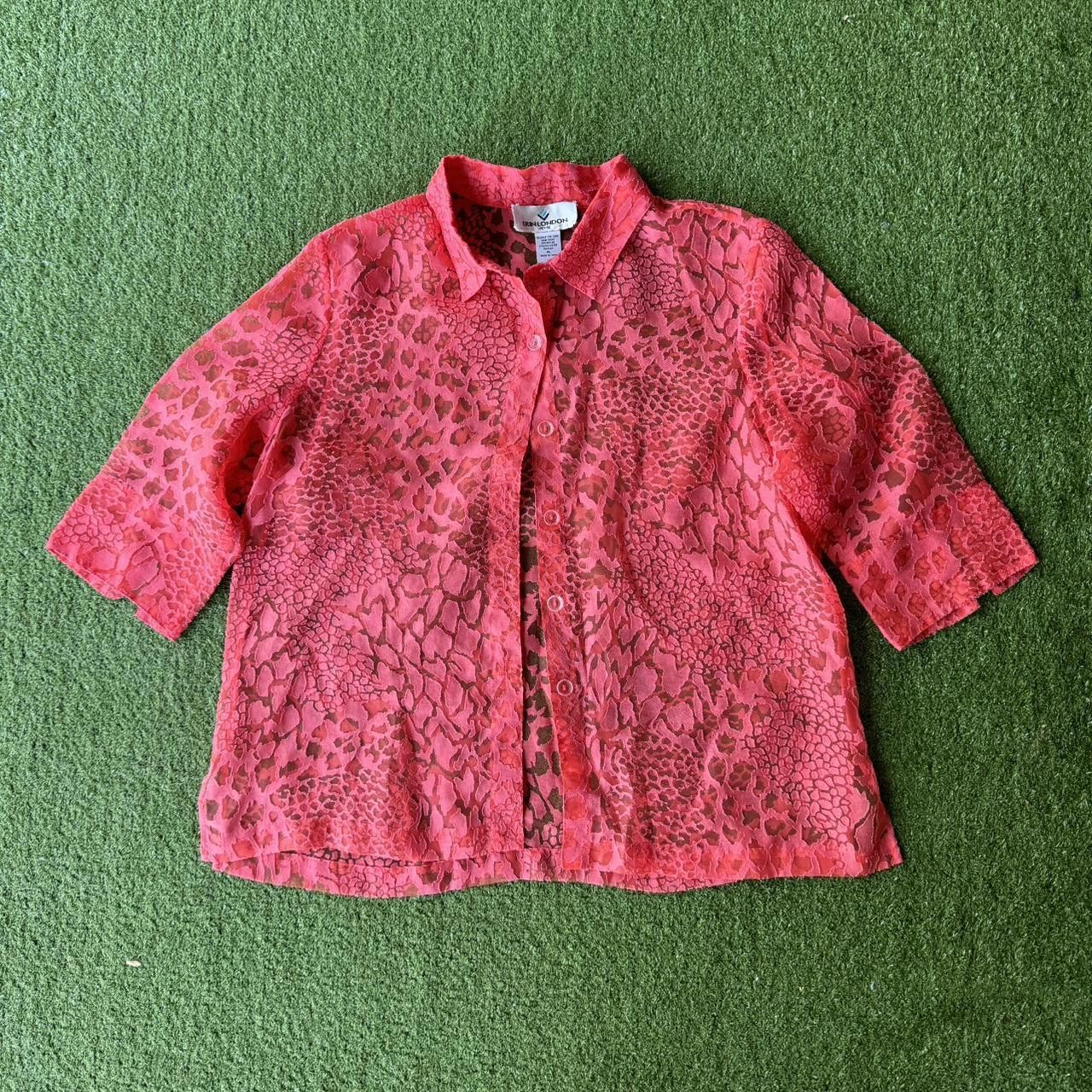 Designer Vintage Supply sheer button up Size S / US 4 / IT 40 - 1 Thumbnail