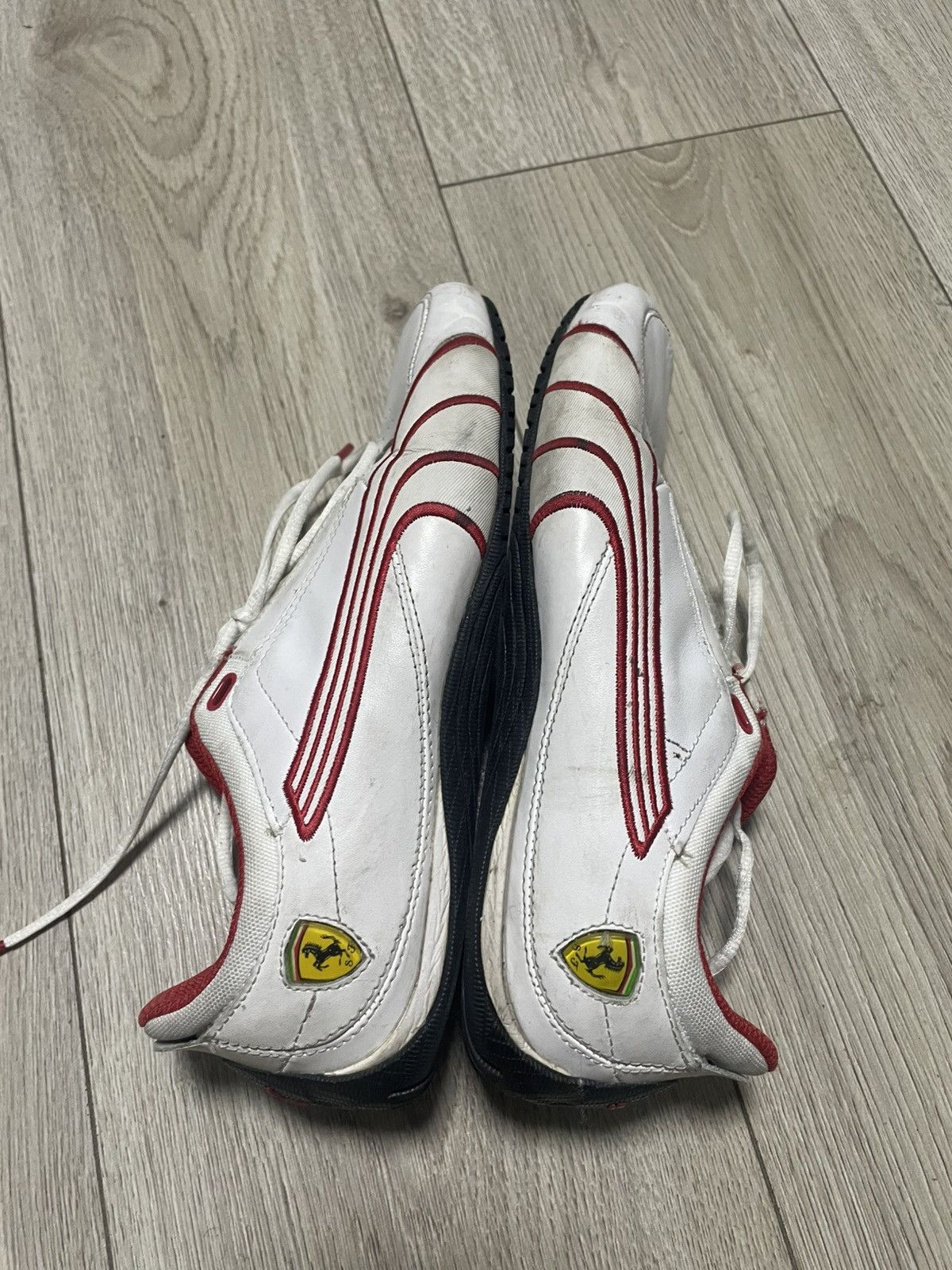 Ferrari × Puma × Vintage Vintage 00s Puma Ferrari Speed Cat F1 Red Leather Shoes Rare Size US 7.5 / EU 40-41 - 6 Thumbnail