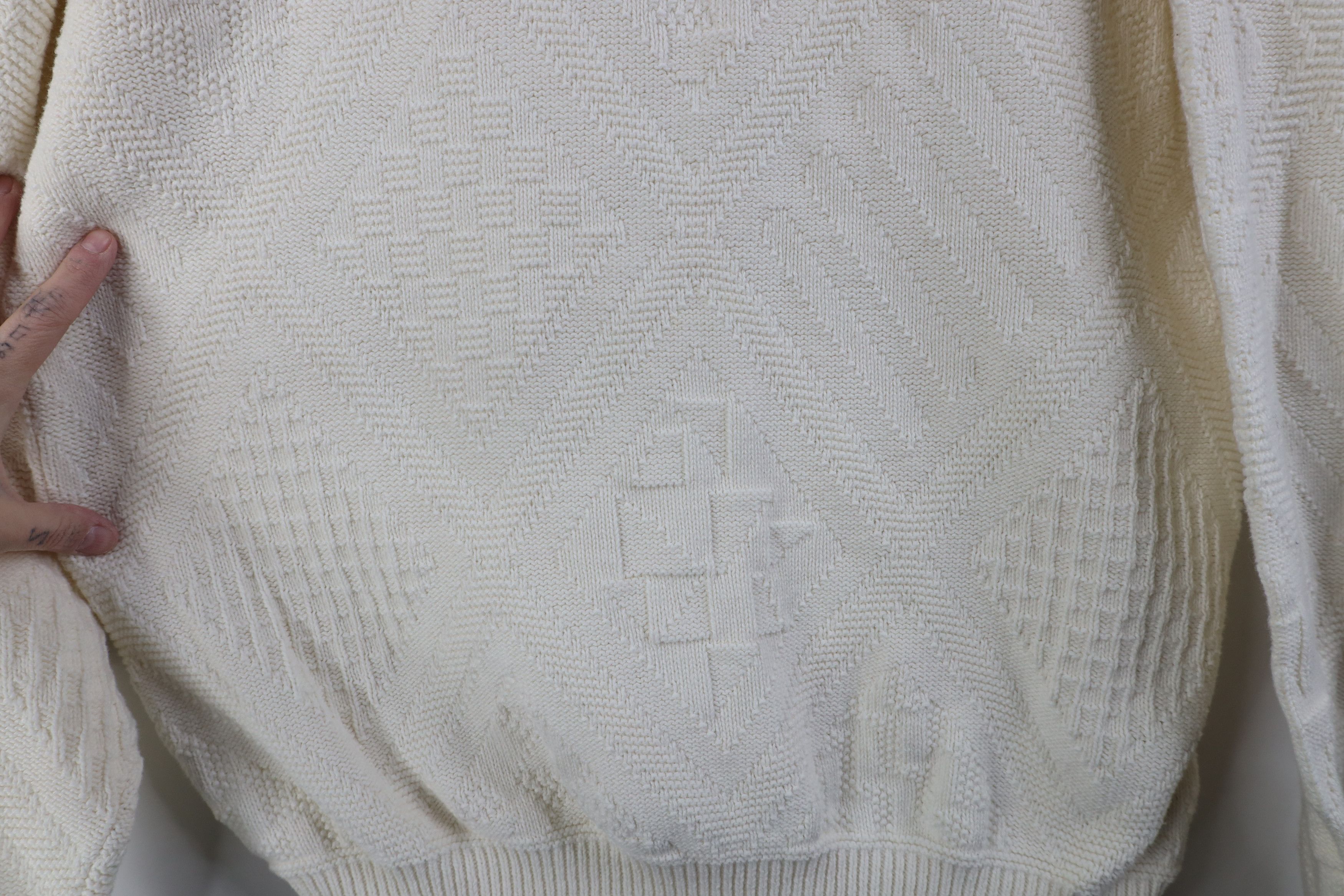 Vintage Vintage 90s Streetwear Geometric Knit Crewneck Sweater USA Size L / US 10 / IT 46 - 5 Thumbnail