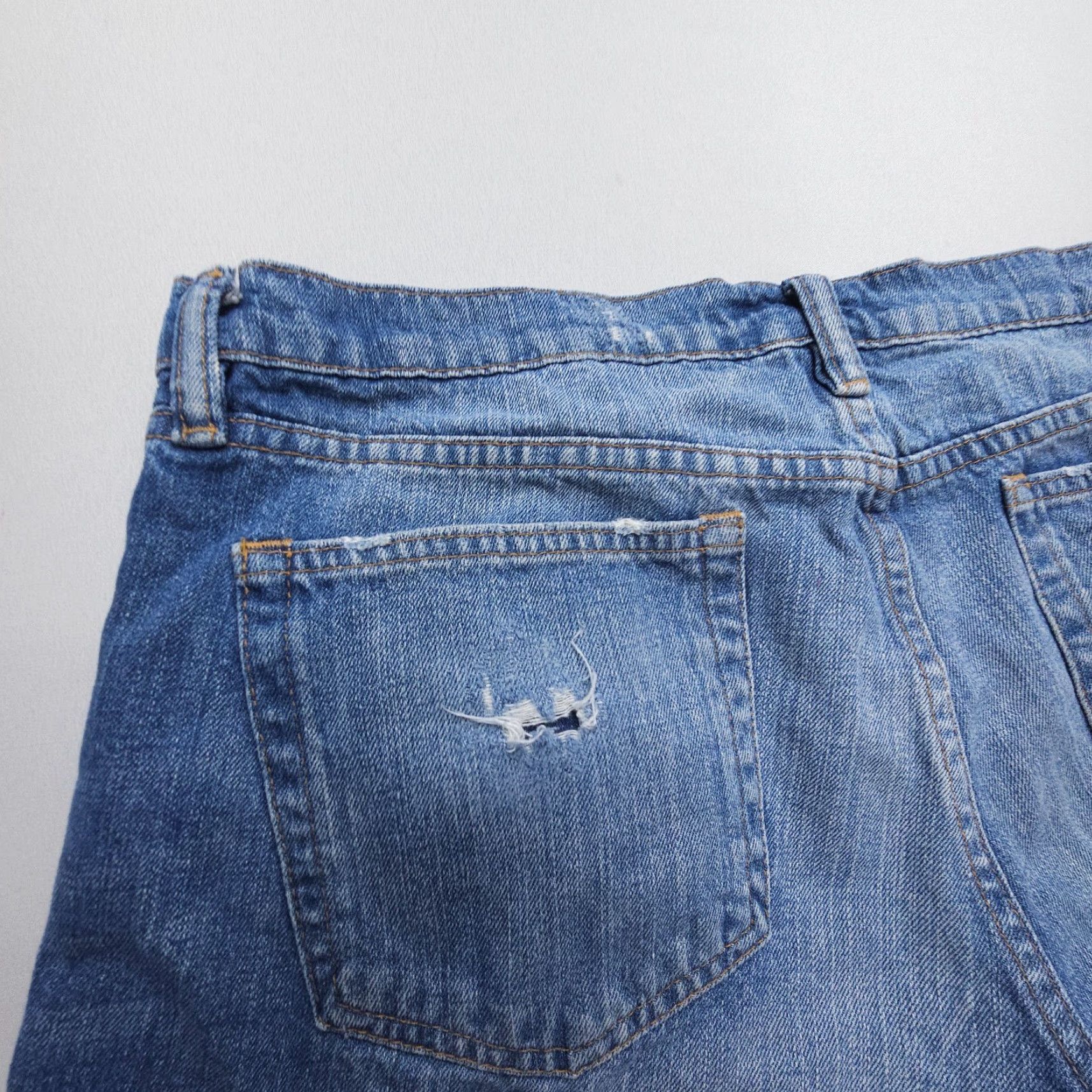 Polo Ralph Lauren Vtg / Y2K Ralph Lauren Sport Low Rise Micro Mini Shorts Size 12 Distressed Denim Size 34" / US 12 / IT 48 - 8 Thumbnail