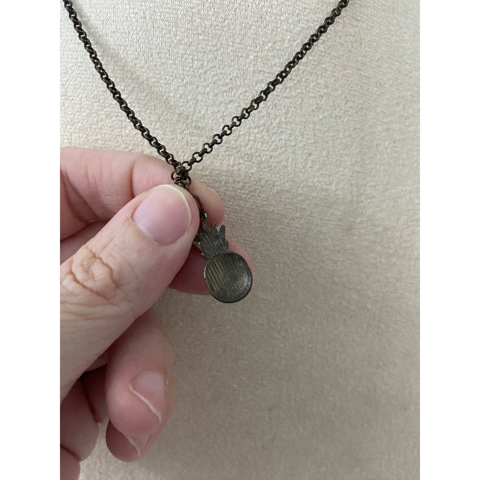 Vintage pineapple pendant necklace Size ONE SIZE - 3 Thumbnail