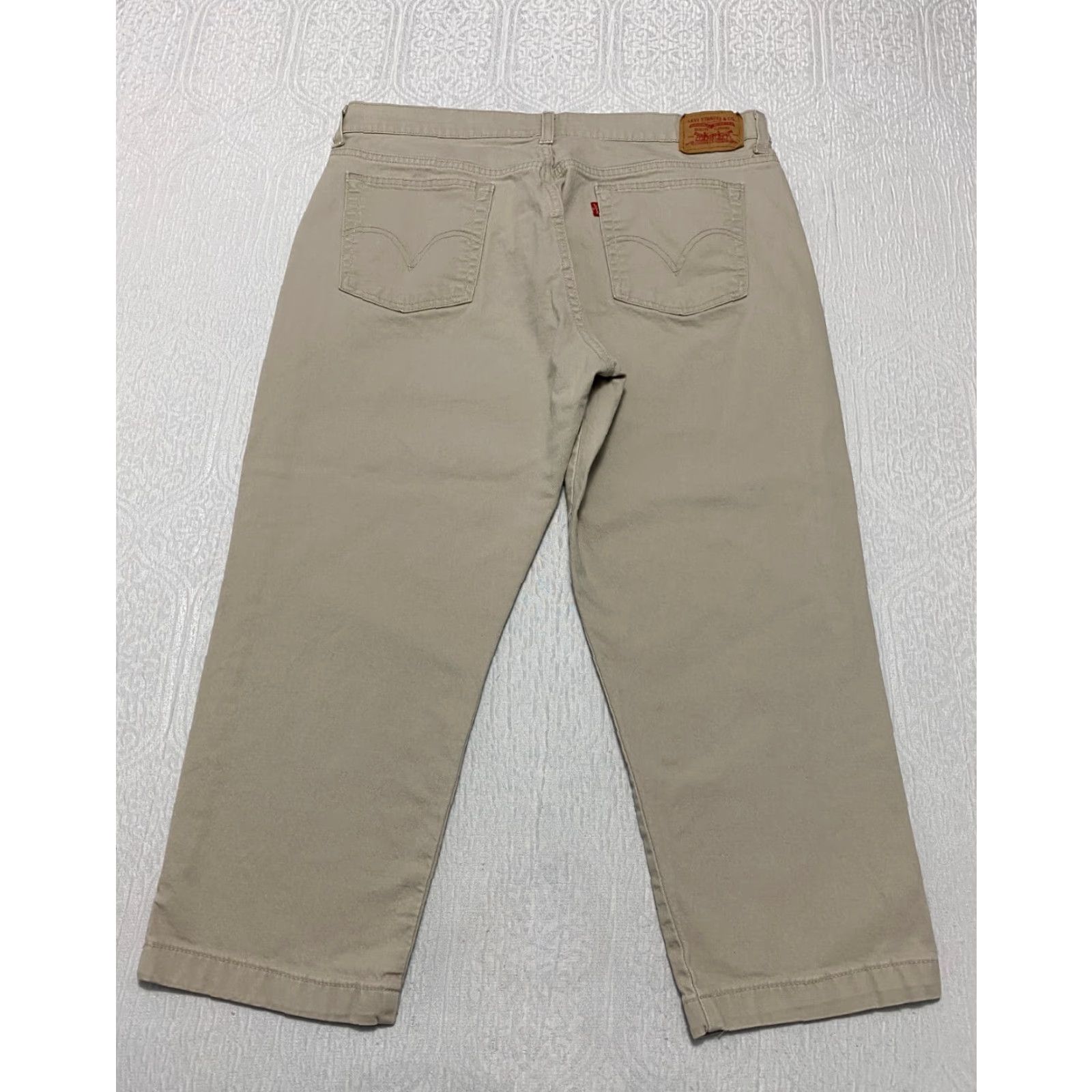 Levi's VINTAGE Levi's Capris Women 18 Beige Denim Stretch Slim 5-Pocket Design Levi's Jeans Womens Size ONE SIZE - 2 Thumbnail