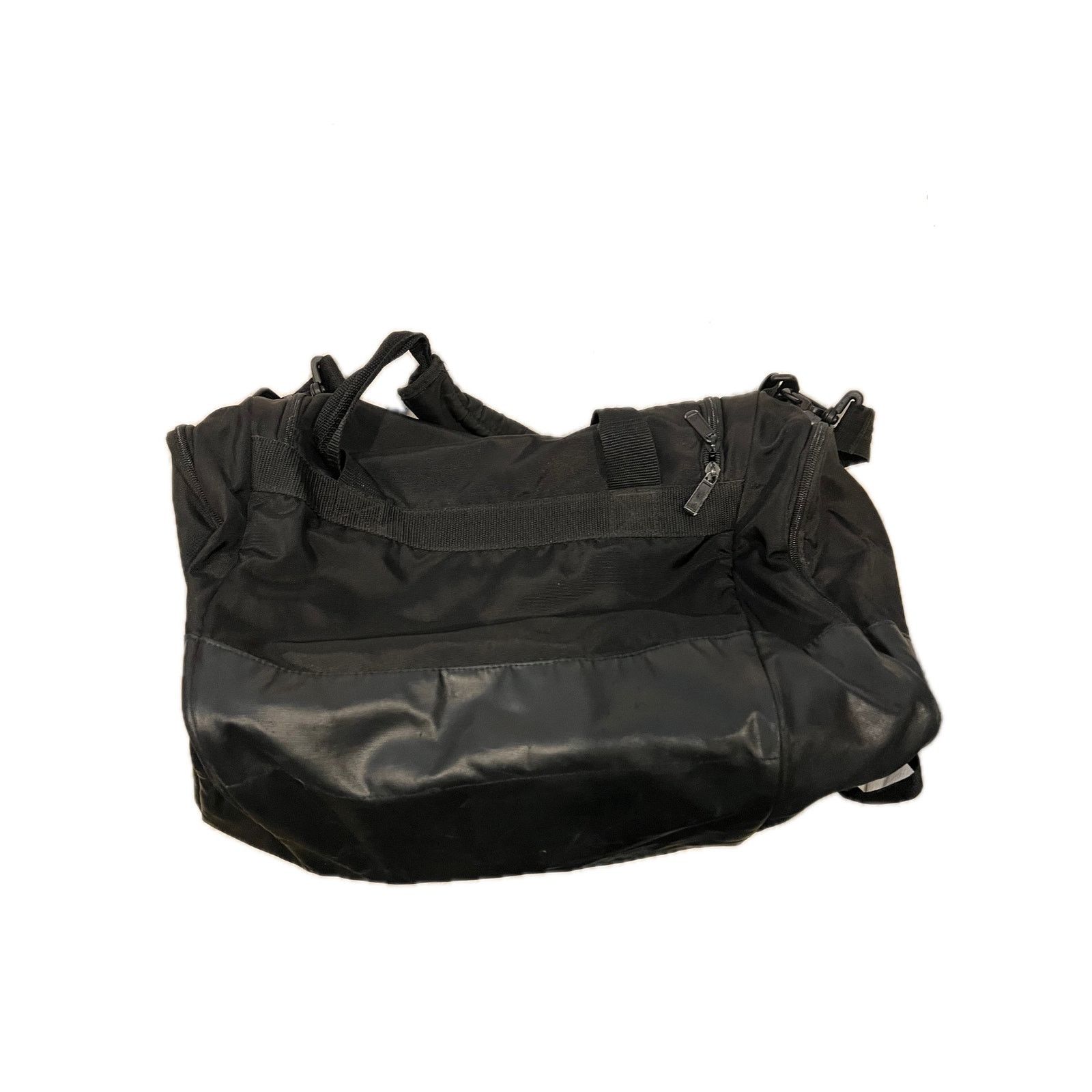 Adidas Adidas Faux Leather Medium 18"x12"x10" Black Duffel Gym Bag Size ONE SIZE - 3 Thumbnail