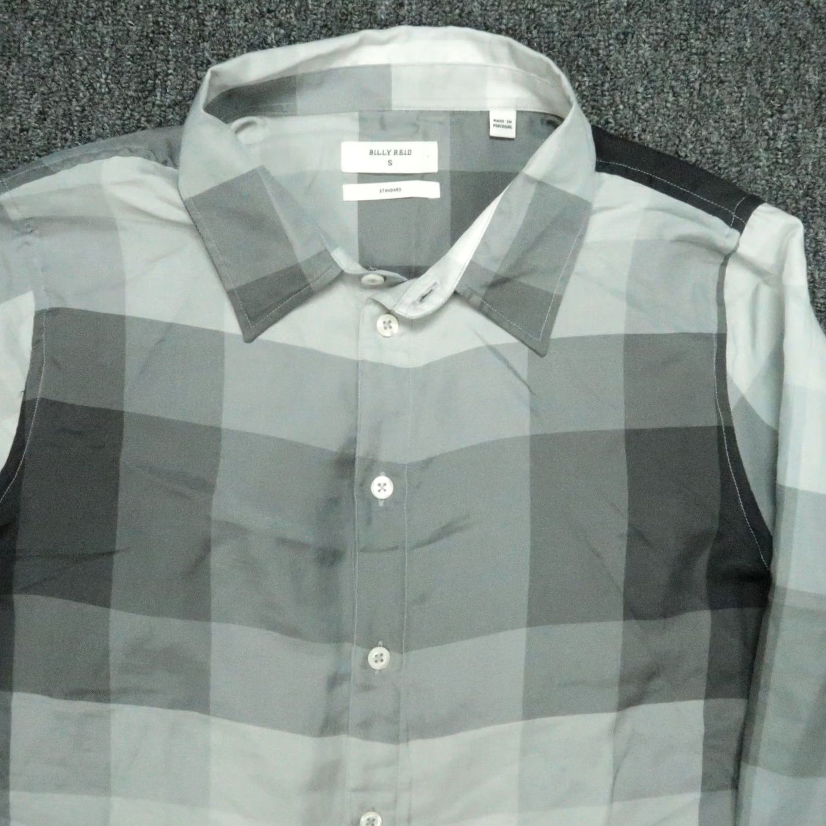 Billy Reid Billy Reid Shirt Mens Small Gray Plaid Silk Cotton Long Sleeve Button-Up Boyds Mens Size US S / EU 44-46 / 1 - 2 Thumbnail