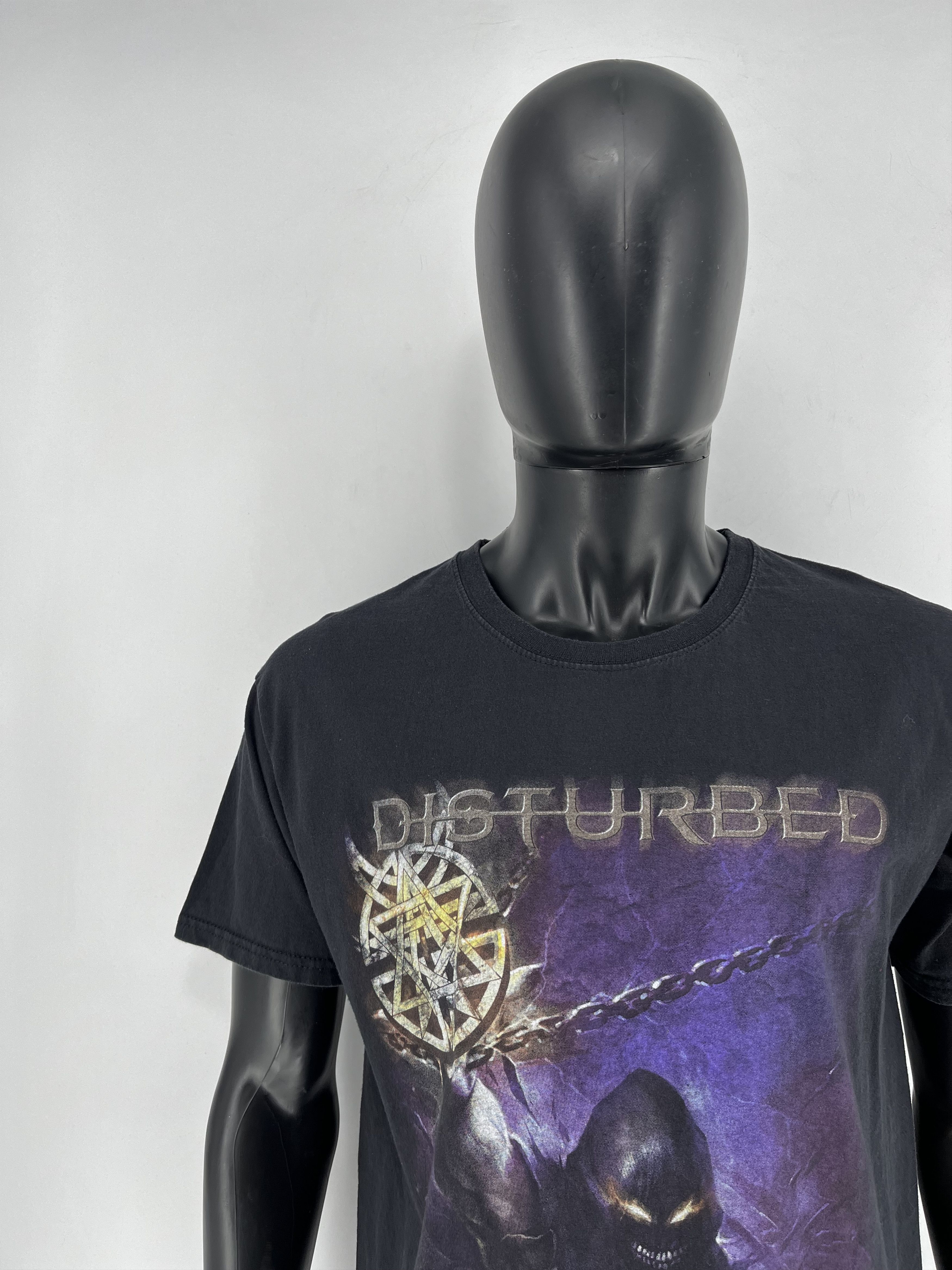 Band Tees Vintage Y2K Disturbed Metal Band Grunge Faded Double Sided Size US L / EU 52-54 / 3 - 6 Thumbnail