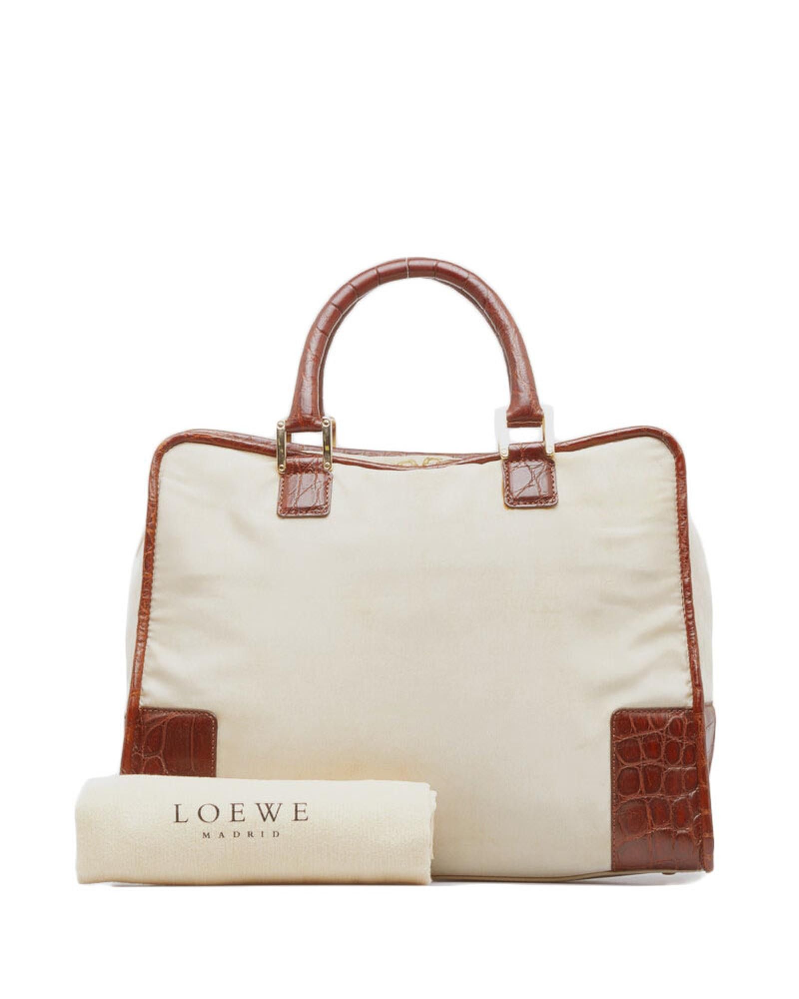 image of Loewe Canvas Beige Amazona Bag, Women's