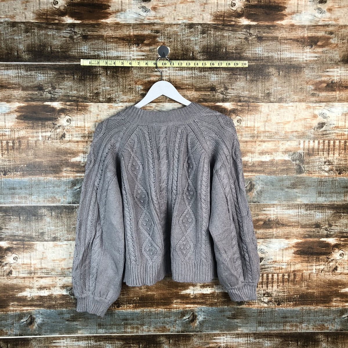 Aran Isles Knitwear × Japanese Brand Ehka Shop Grey Cardigan Knitwear #A1951 Size M / US 6-8 / IT 42-44 - 12 Thumbnail