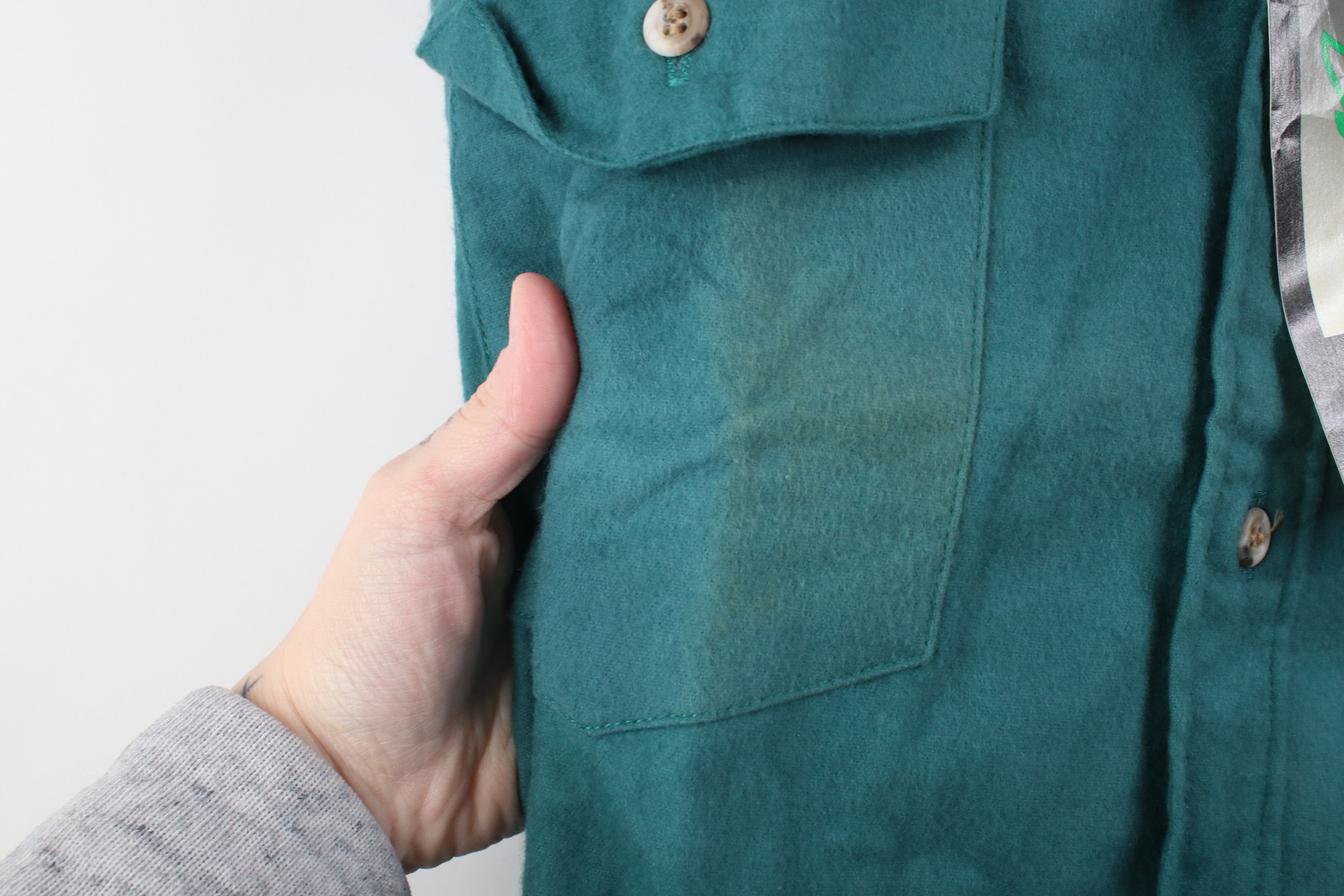 Vintage Deadstock Vintage 70s 80s Cloth Button Shirt Green USA Size US XL / EU 56 / 4 - 6 Thumbnail