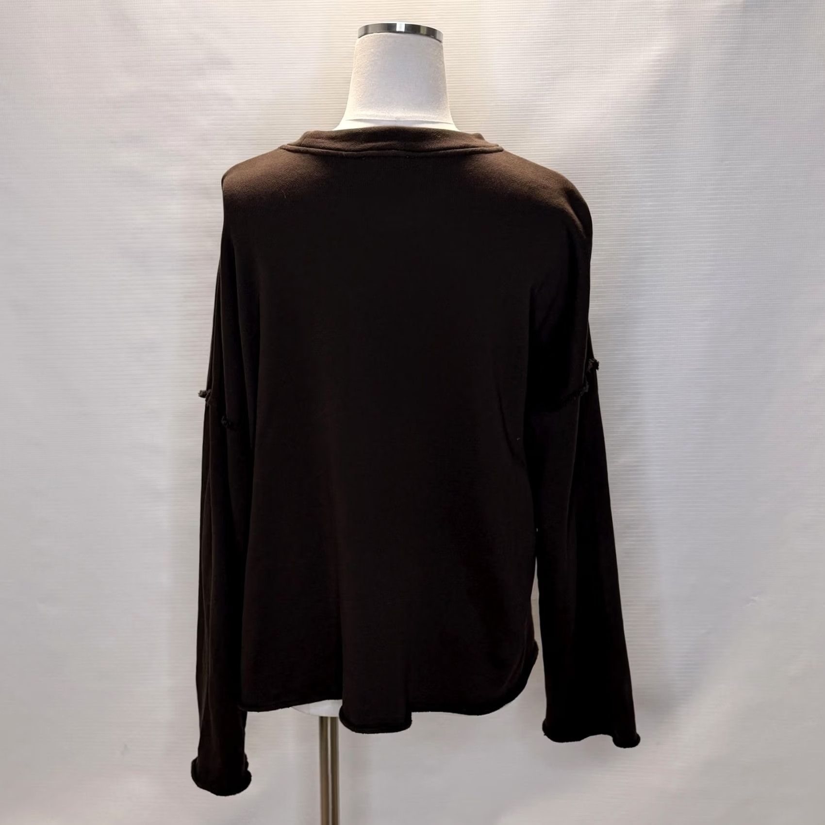 Eileen Fisher Eileen Fisher Shirt Womens Medium Brown Organic Cotton Long Sleeve Crewneck Top Size M / US 6-8 / IT 42-44 - 3 Thumbnail