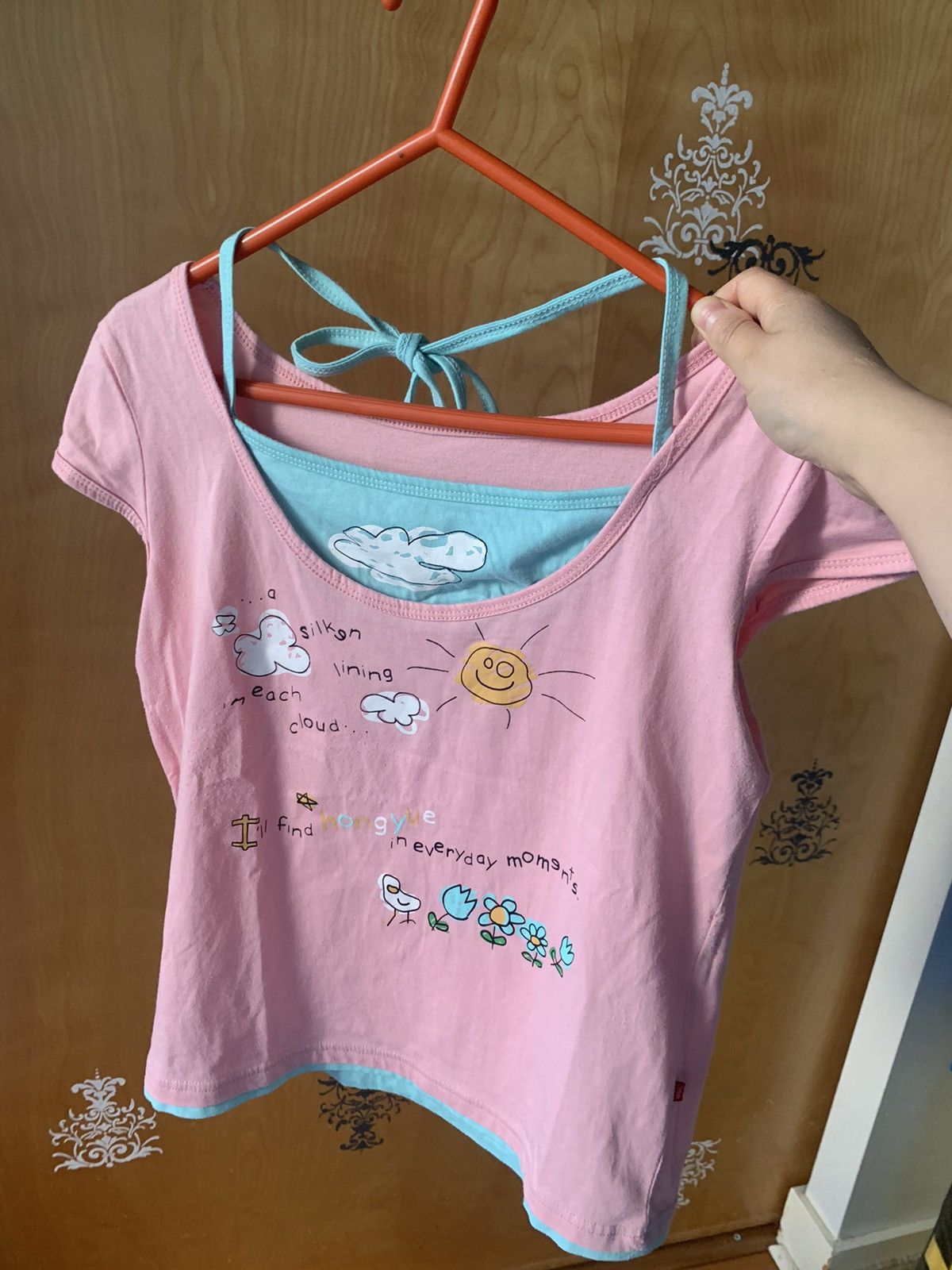 Vintage Vintage Y2K 90s Graphic Layered Baby Tee Pink and Blue Size M / US 6-8 / IT 42-44 - 10 Thumbnail
