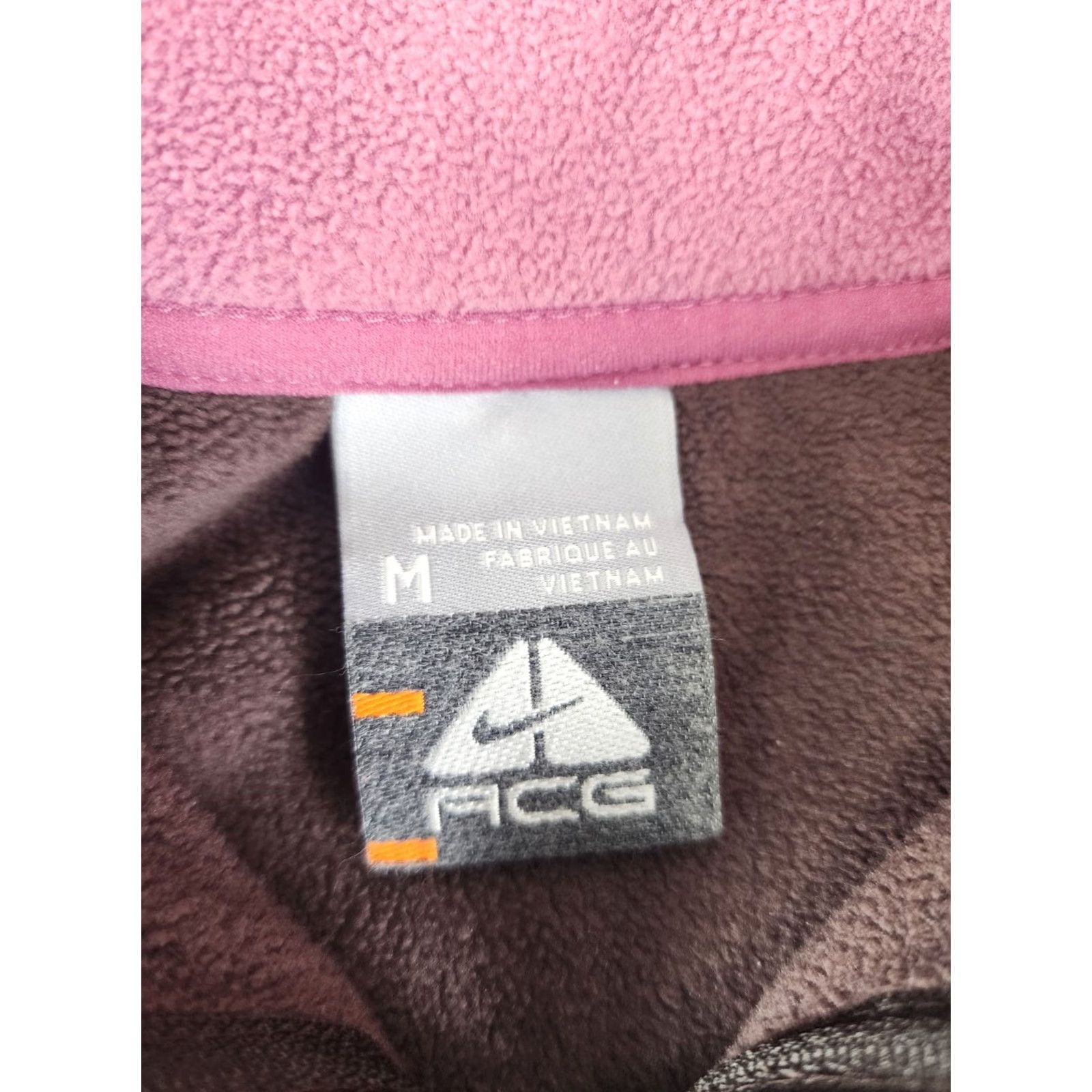 Nike ACG Nike ACG Women 1/4 Zip Fleece Pullover Sweatshirt Size M Polyester Brown Pink Hiking Outdoors Athletic Size M / US 6-8 / IT 42-44 - 3 Thumbnail