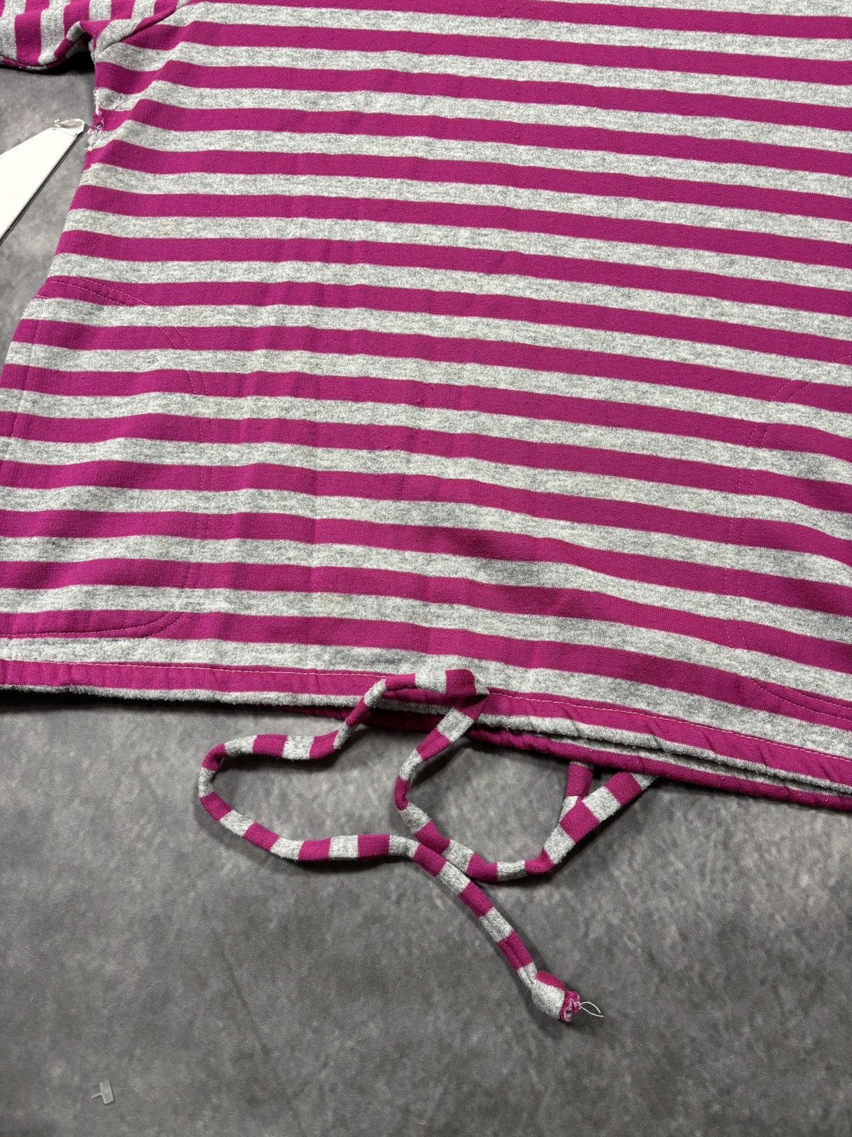 Vintage 1980s Vintage Sweatshirt Striped Crewneck Drawstring Crop 80 Size S / US 4 / IT 40 - 8 Thumbnail