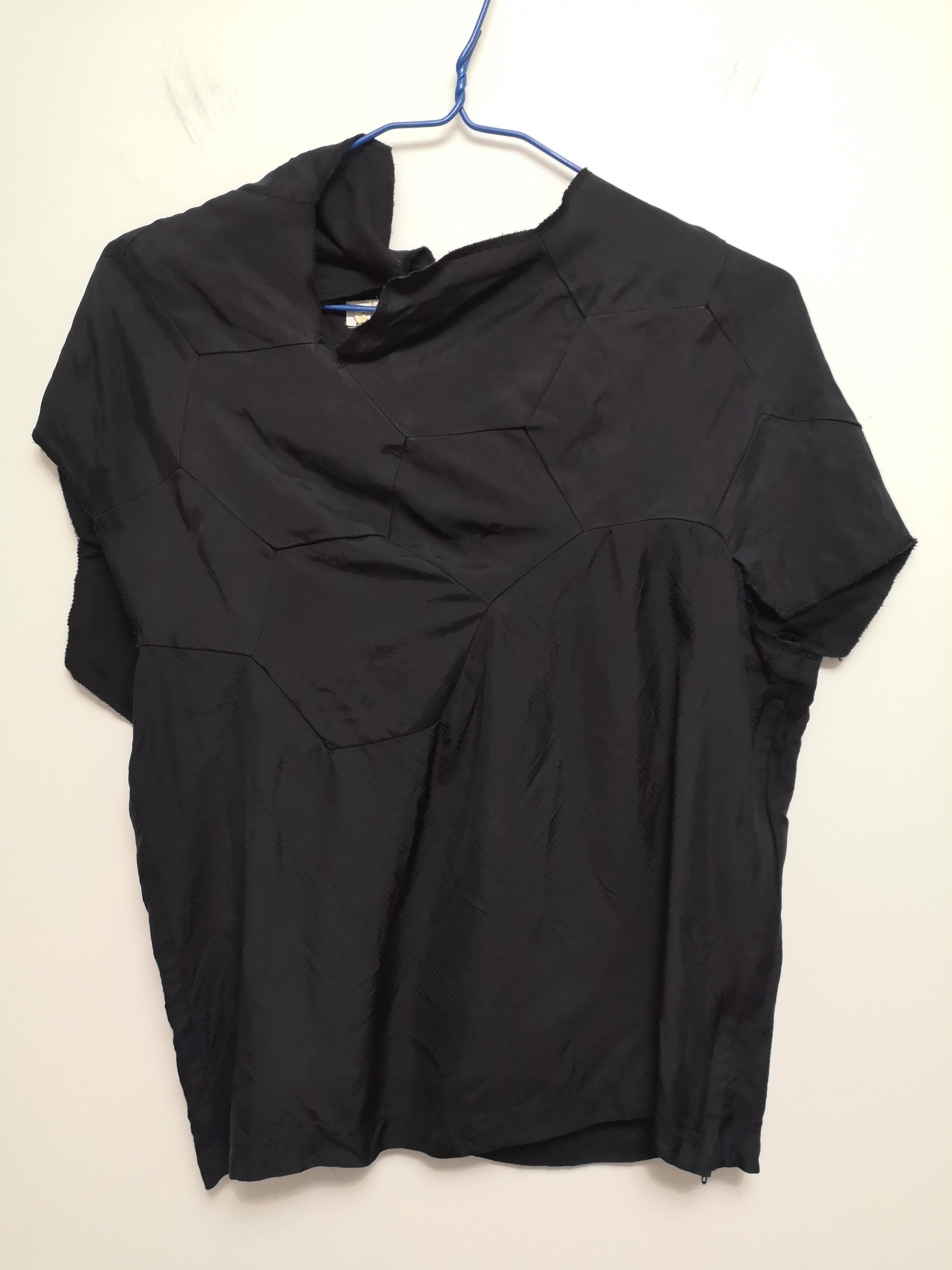 Comme des Garcons × Japanese Brand × Vintage Hexagon Panelled Mixed Fabric Sleeveless Top Blouse Size S / US 4 / IT 40 - 1 Thumbnail