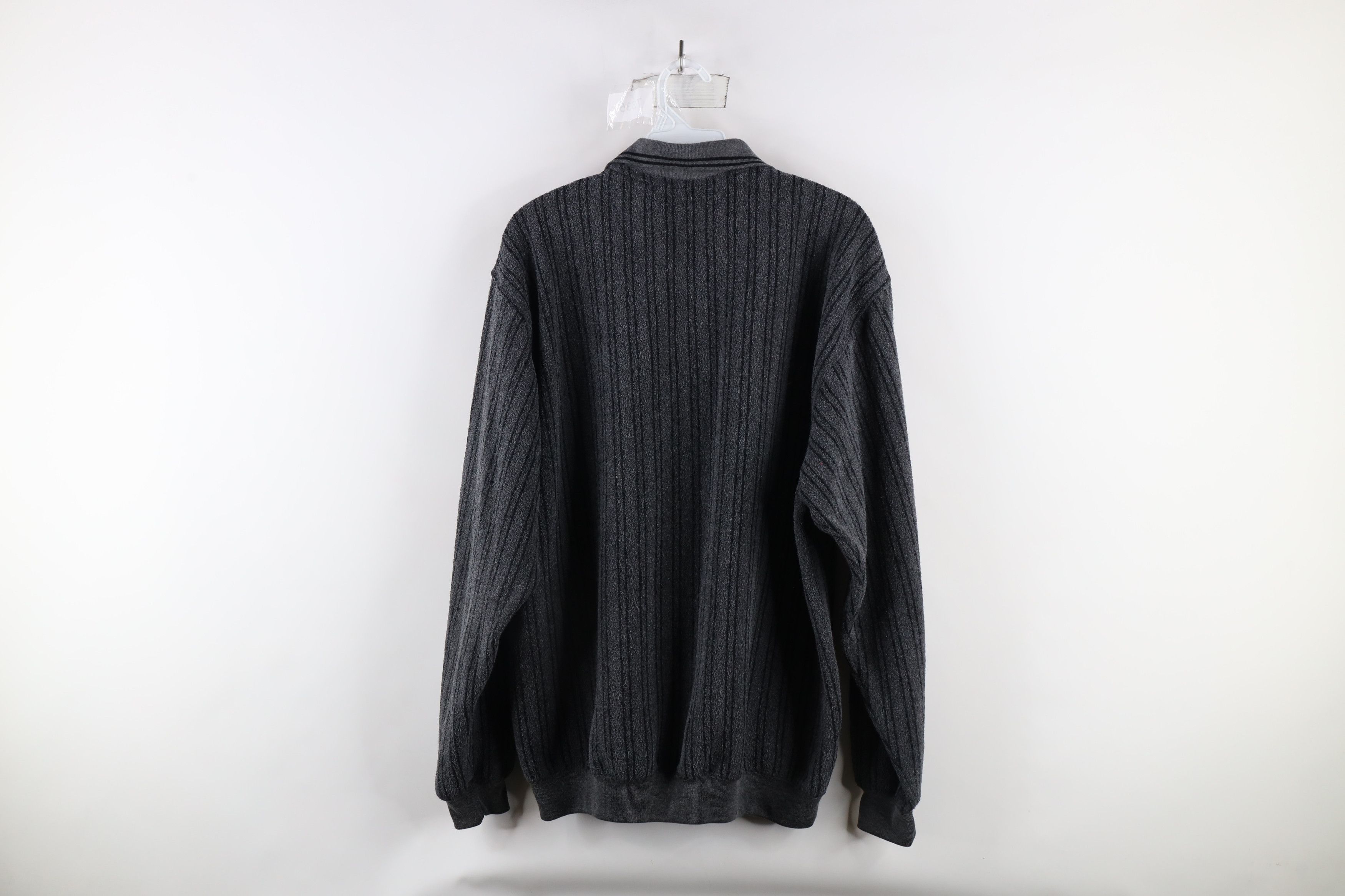 Vintage Vintage 90s Streetwear Collared Fleece Pullover Sweater Size US L / EU 52-54 / 3 - 7 Thumbnail