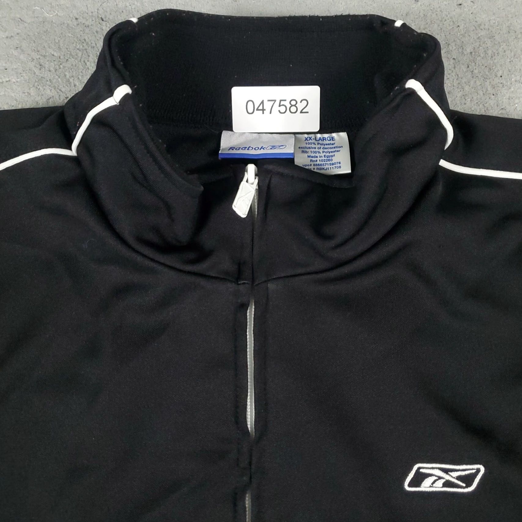 Reebok Reebok Jacket 2XL Mens Black Blue Track Full Zip Up Sweatshirt Sweatshirt Jacket Size US XXL / EU 58 / 5 - 2 Thumbnail