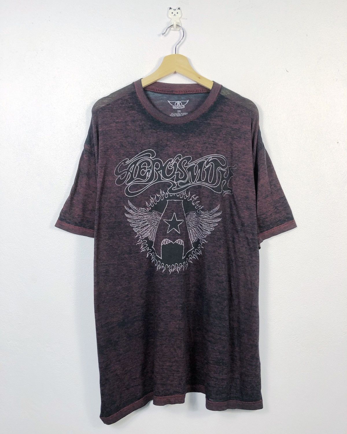 Aerosmith Rare Aerosmith X Mad Engine 50/50 Band Tee Size US XXL / EU 58 / 5 - 1 Thumbnail