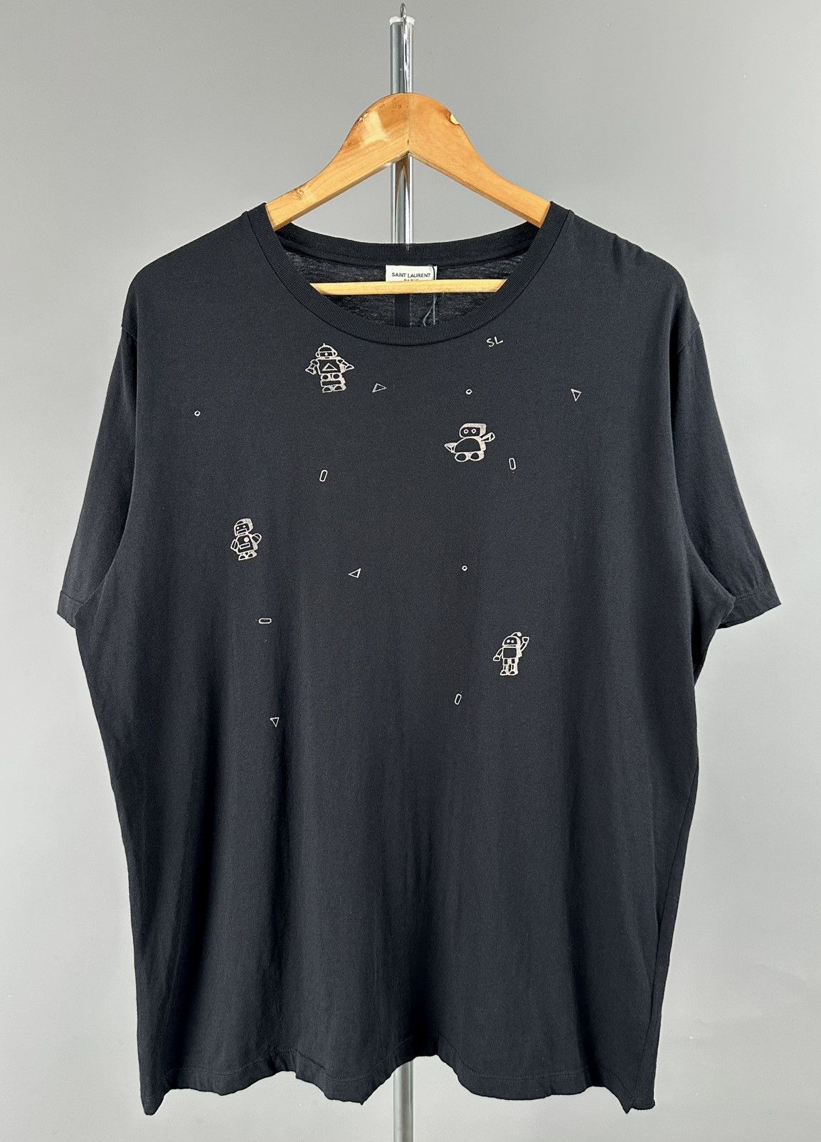 Saint Laurent Paris Saint Laurent - City Robot Print - Short Sleeve Shirt. Size US XL / EU 56 / 4 - 1 Thumbnail