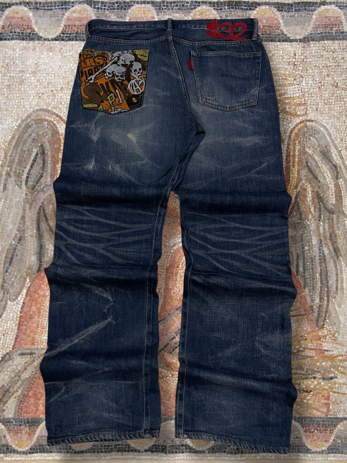 Swagger Vintage Og Japan Designer Swagger Anarchy Distressed Denim Size US 35 - 9 Thumbnail