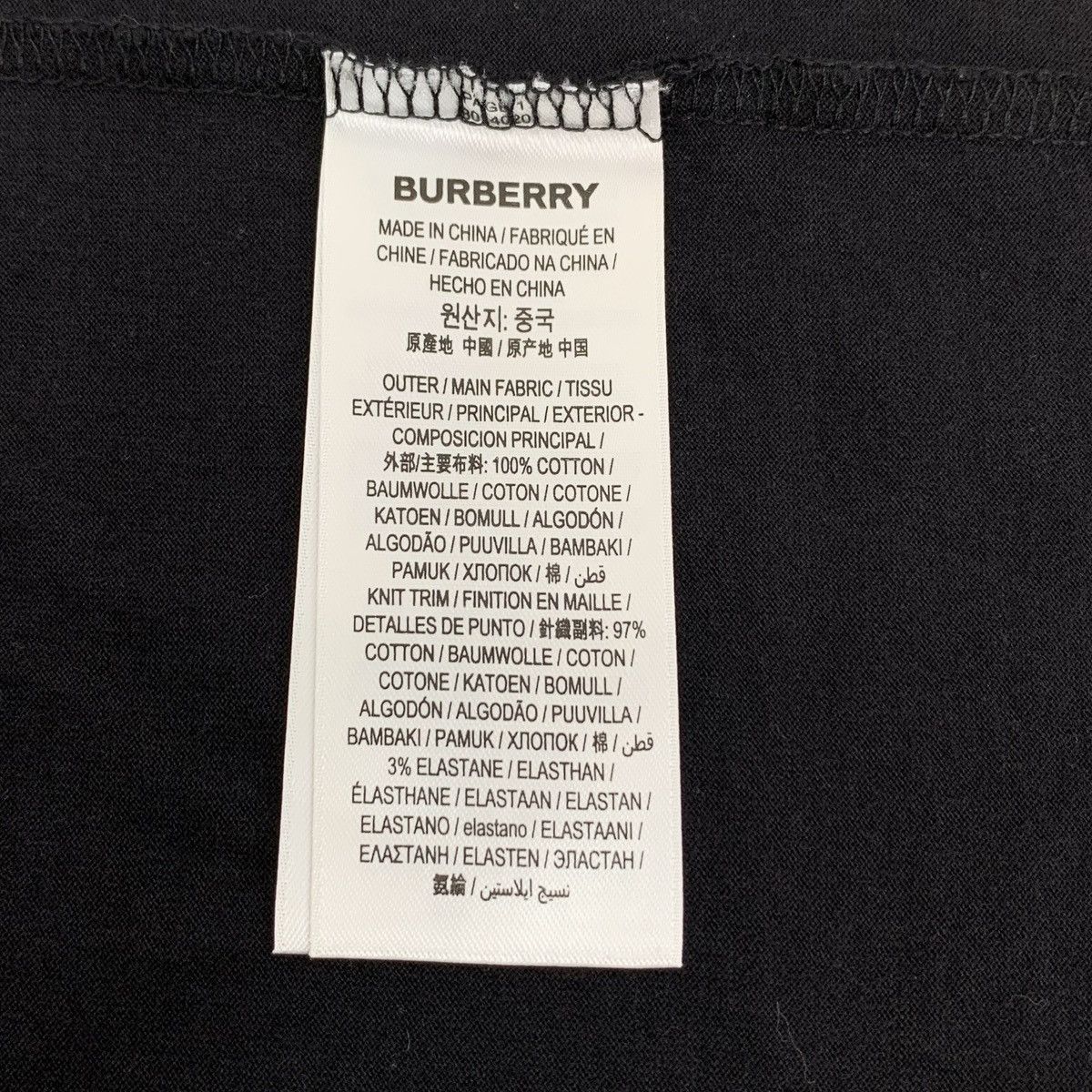 Burberry Burberry Black TB Embroidery Cotton Crew Neck T-shirt K26WX Size US XS / EU 42 / 0 - 6 Thumbnail