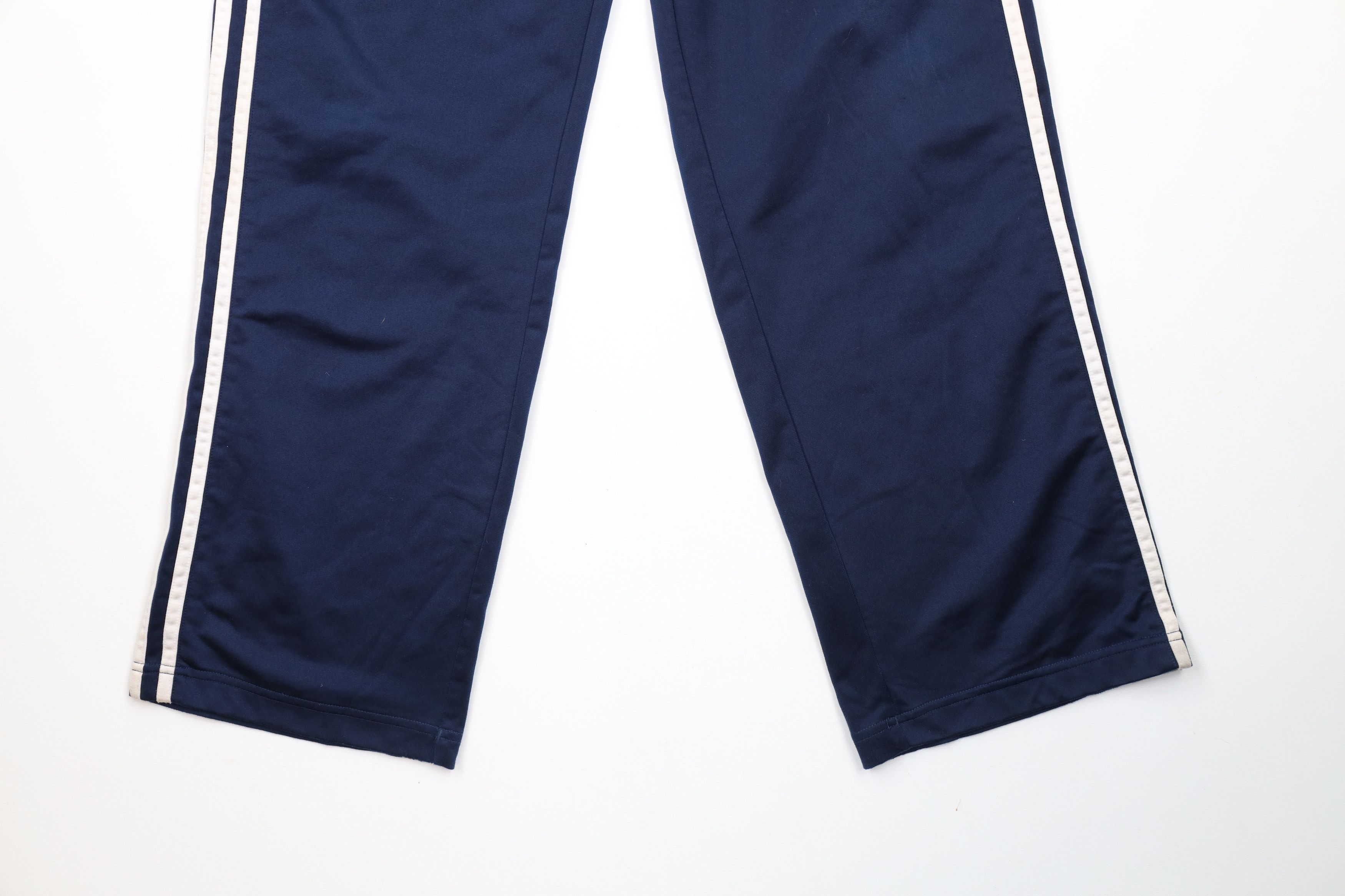 Adidas × Vintage Vintage Adidas Striped Wide Leg Sweatpants Pants Navy Blue Size US 34 / EU 50 - 4 Thumbnail