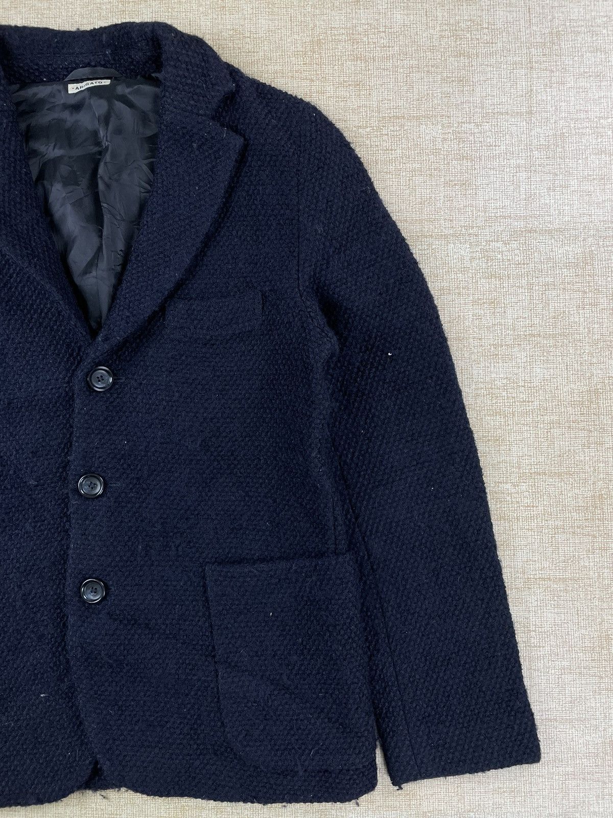 Blue Blue Japan × Indigo × Vintage Vtg BLUE BLUE JAPAN ARIGATO Pure Indigo Knit Button Jacket Size US M / EU 48-50 / 2 - 3 Thumbnail