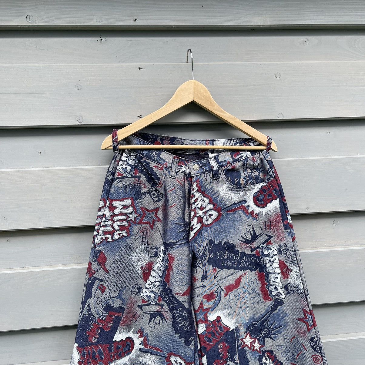 Affliction × JNCO × Vintage Y2K Wide Leg Graffiti Denim baggy skate vintage hip hop rap Size US 30 / EU 46 - 2 Thumbnail