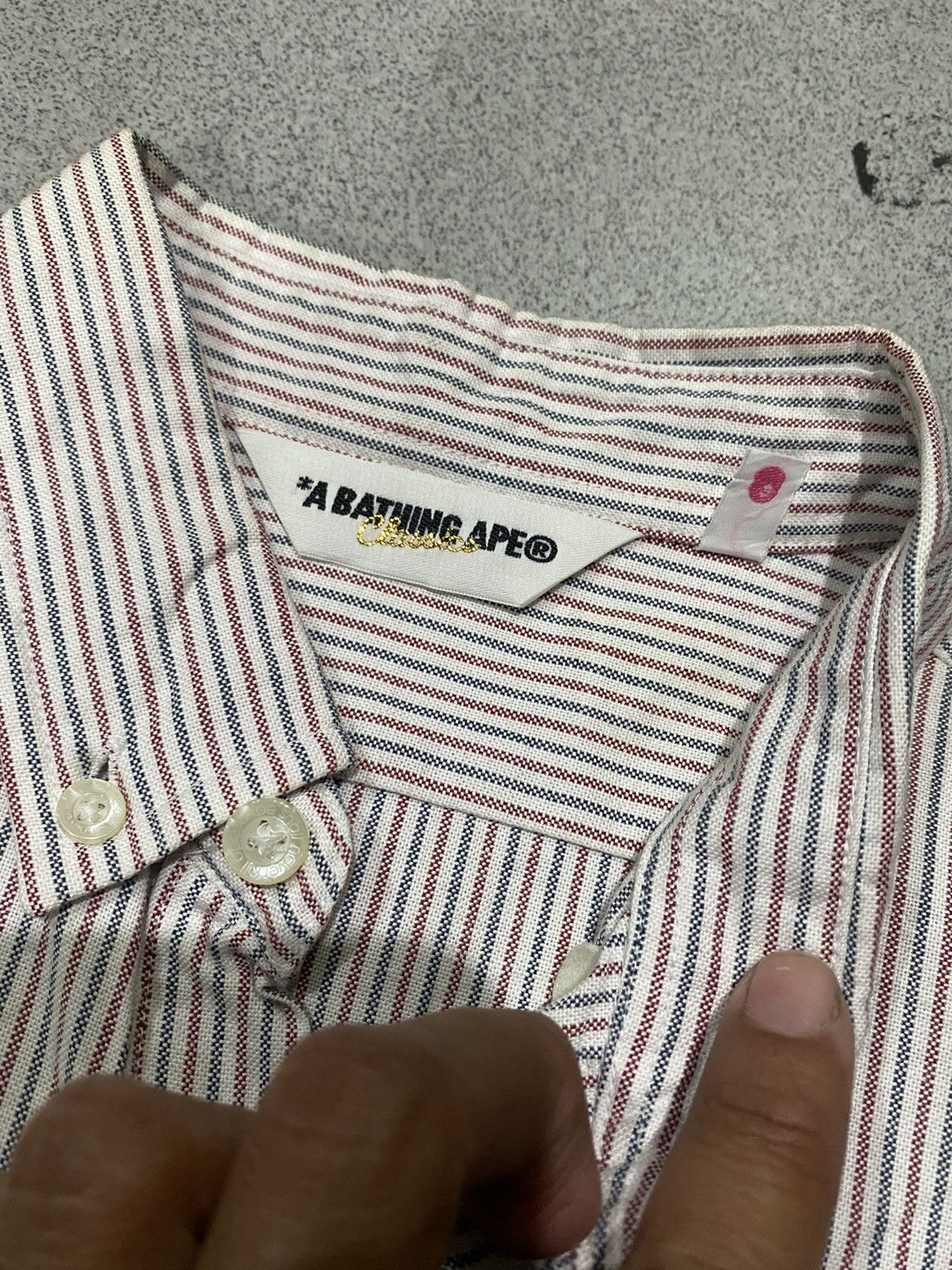 Bape A Bathing Ape Stripe Longshirt Bape Size XS / US 0-2 / IT 36-38 - 5 Thumbnail