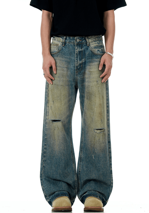 Japanese Brand × Jean American men's loose distressed all-match ripped jeans Size US 32 / EU 48 - 1 Thumbnail