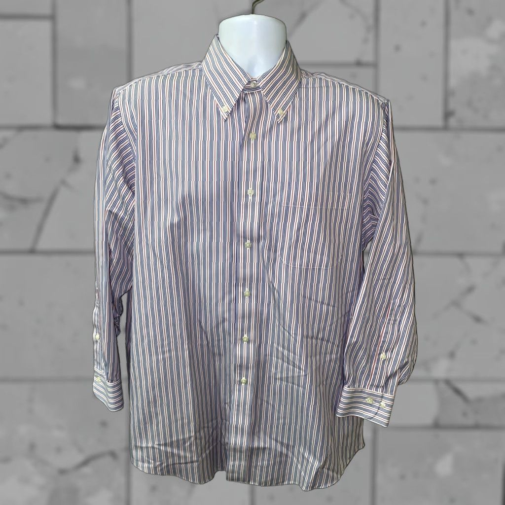 Brooks Brothers Brooks Brothers Dress Shirt Mens Striped Long Sleeve 16 2/3 Multicolor Regular Size US L / EU 52-54 / 3 - 1 Thumbnail