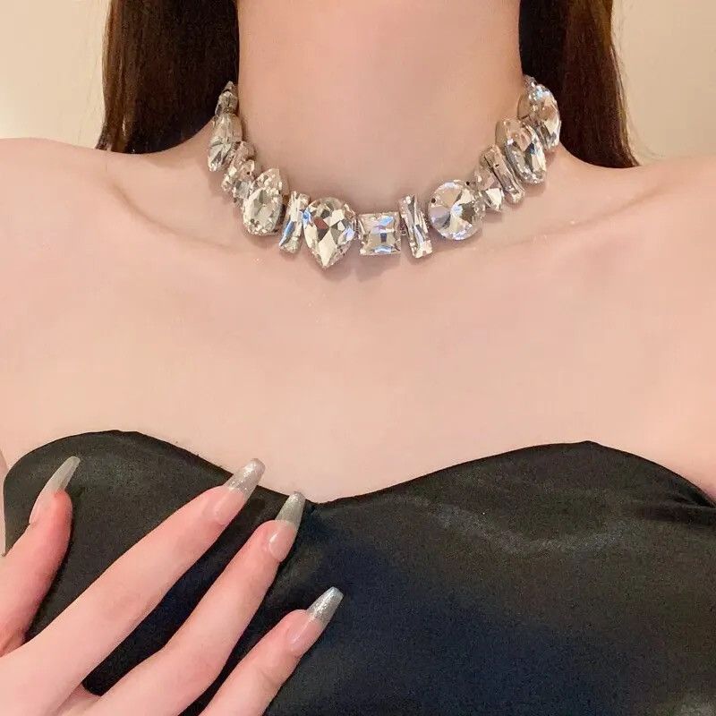 Jewelry Crystal Choker Necklace Size ONE SIZE - 5 Thumbnail