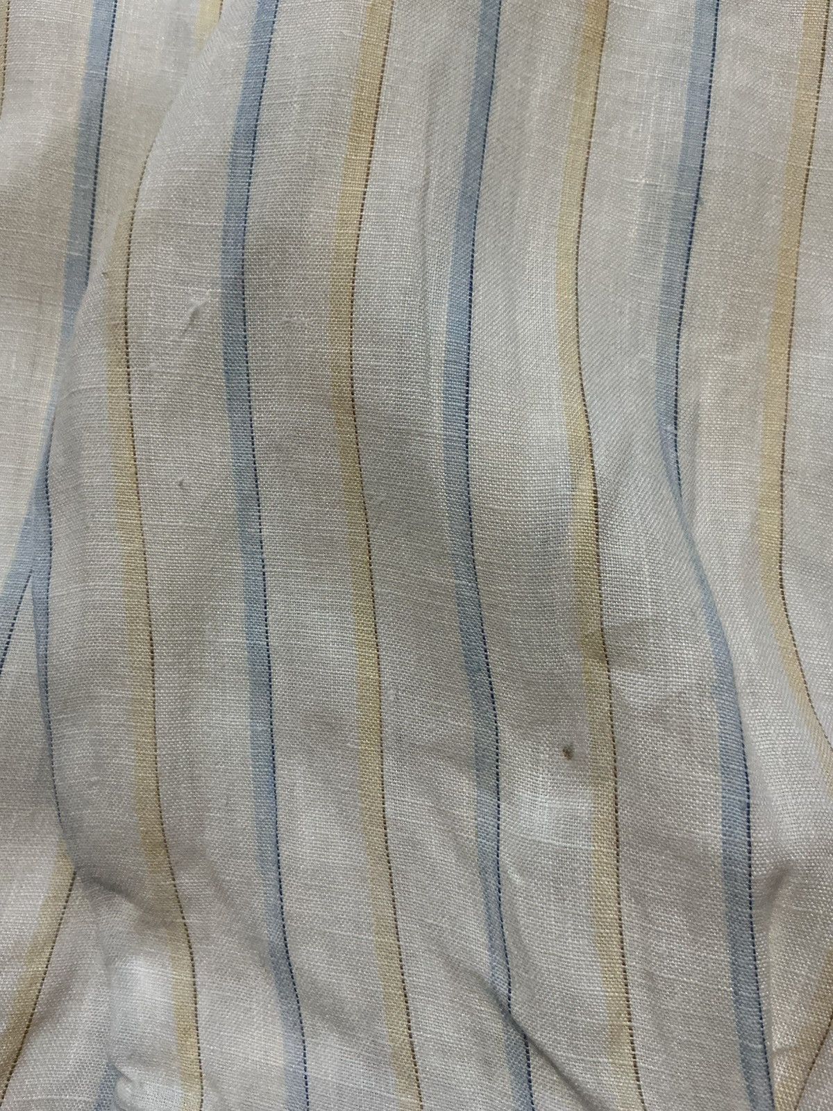 Ermenegildo Zegna Ermenegildo Zegna 100% Linen Striped Pocket Button Shirt Size US M / EU 48-50 / 2 - 9 Thumbnail