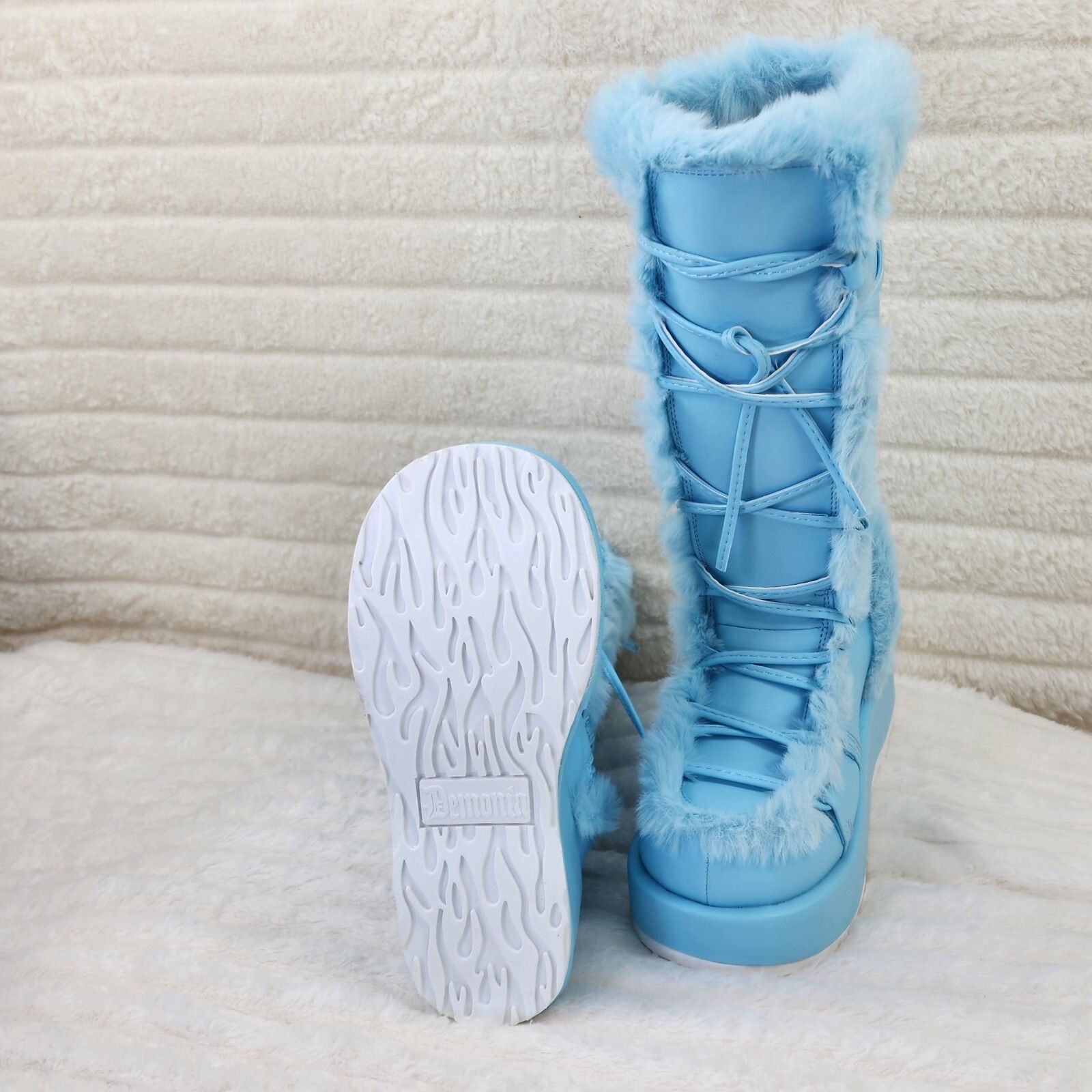 Other Cubby 311 Stomper Baby Blue Platform Pastel Goth Punk Knee B Size US 10 / IT 40 - 7 Thumbnail