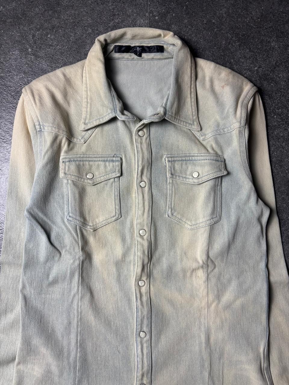 Japanese Brand 2000s NO ID Mud-Wash Western Shirt Size US S / EU 44-46 / 1 - 2 Thumbnail