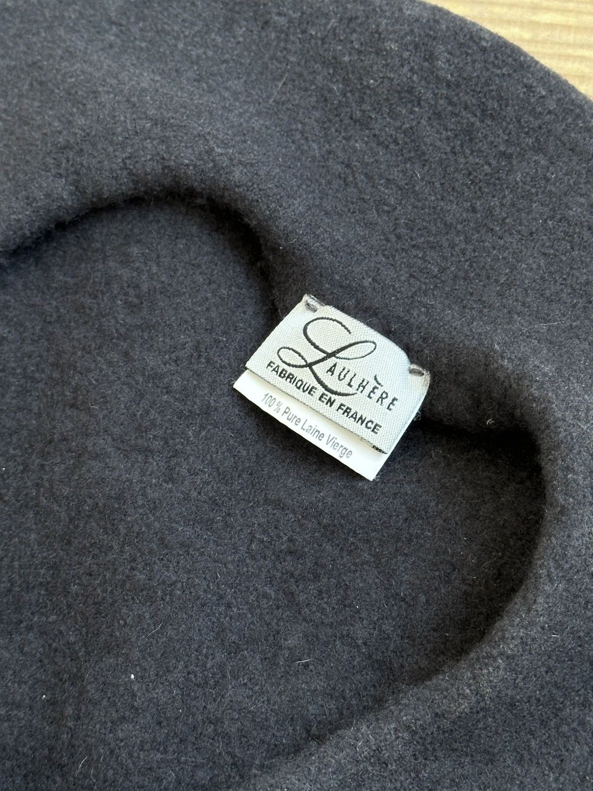 Designer Pierre Laulhere Made in France Wool Grey Beret Unisex Hat Size ONE SIZE - 6 Thumbnail