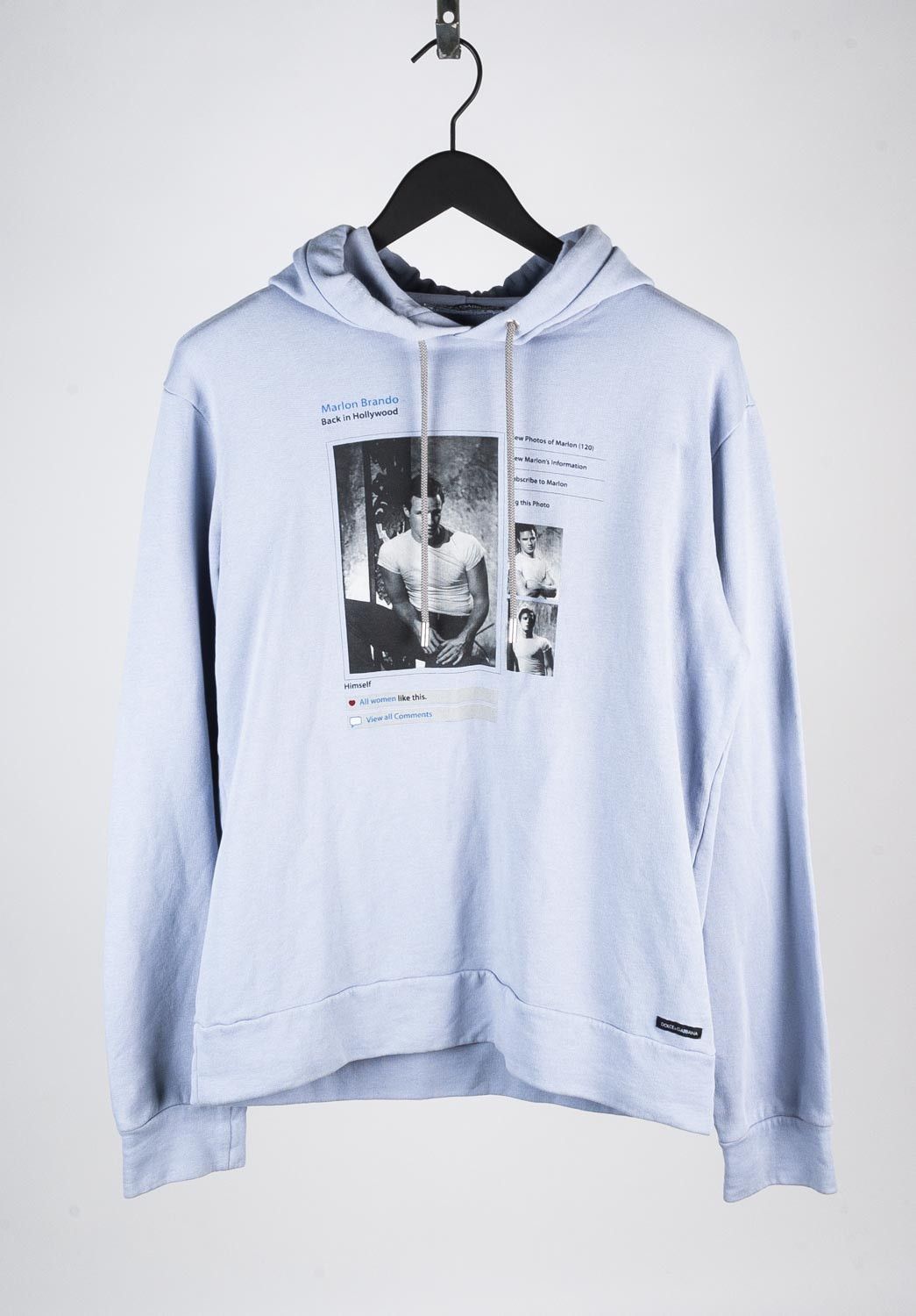 image of Dolce Gabbana Dolce&gabbana Hoodie Sweatshirt Men Jumper Size 48It, S541 in Blue