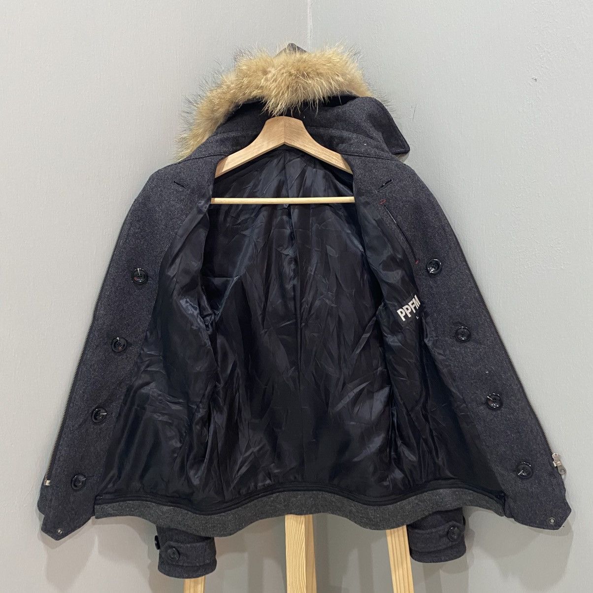 PPFM PPFM Archive Napoleon Fur Hooded Wool Jacket Y2K Punk Style Size US M / EU 48-50 / 2 - 3 Thumbnail