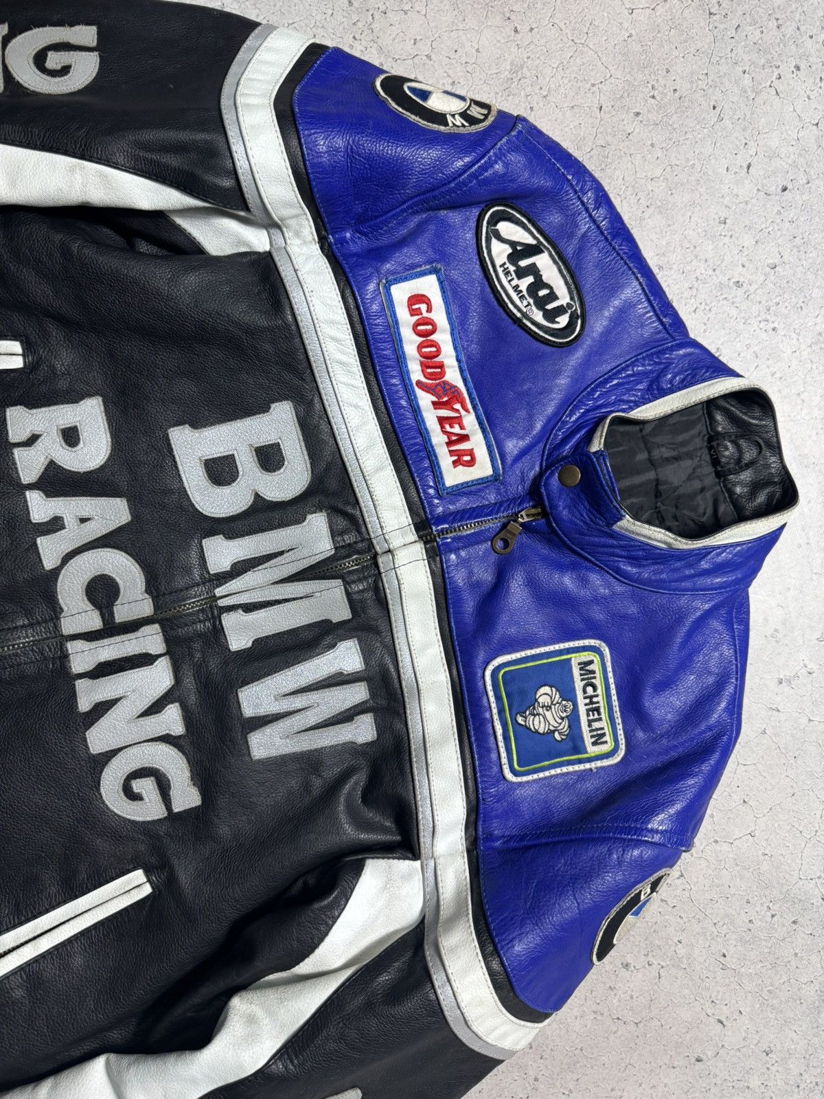 BMW BMW Racing Leather Bomber Jacket Big Logo Size XL Size US XL / EU 56 / 4 - 6 Thumbnail