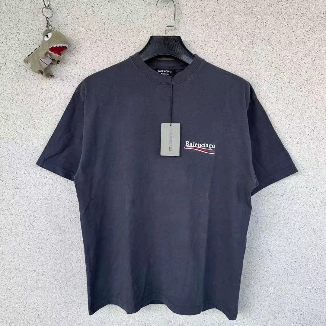 Balenciaga Balenciaga Smoke Grey Embroidered Coke short sleeve shirt Size US S / EU 44-46 / 1 - 1 Thumbnail