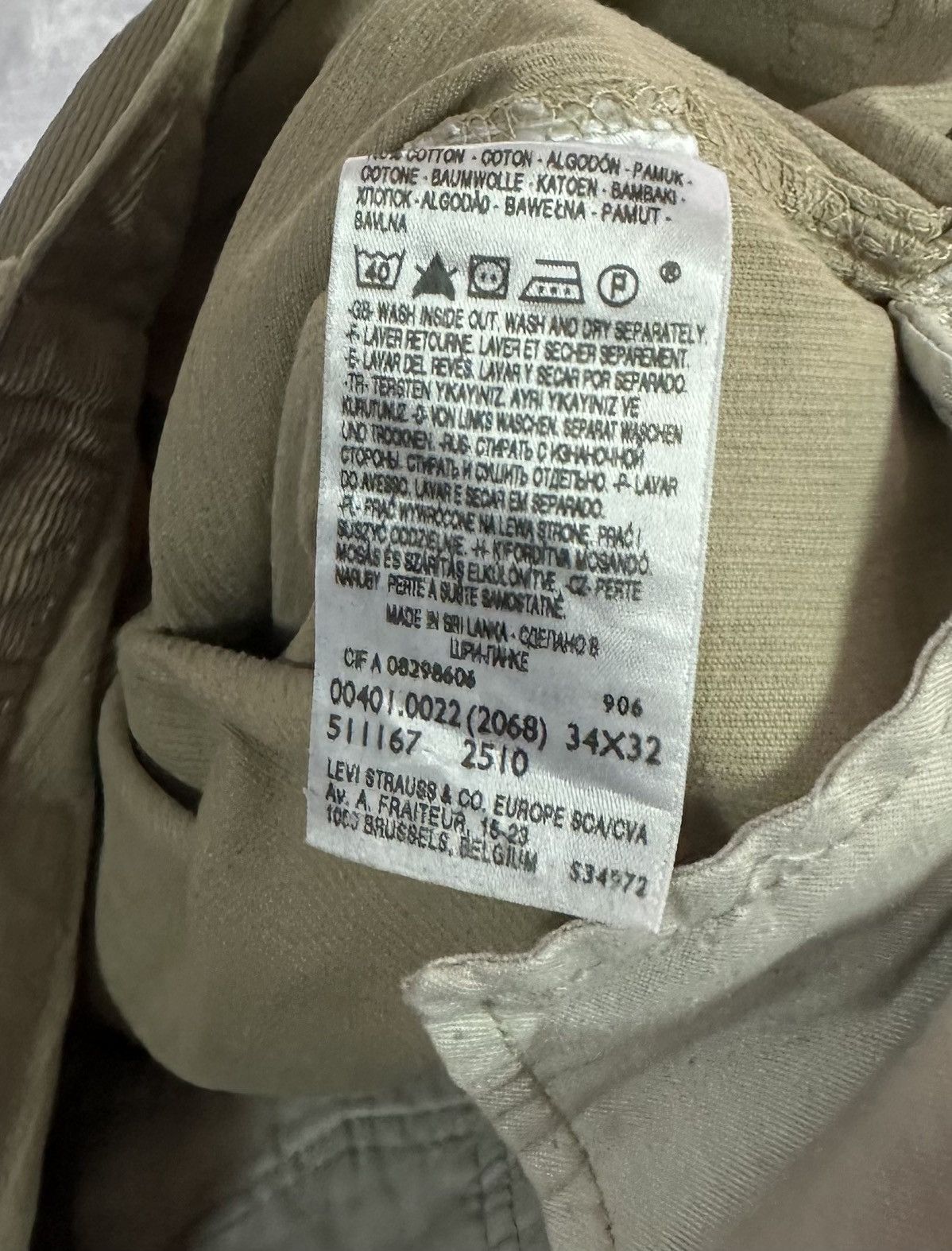 Levi's Levis 401 Beige Corduroy Mens Jeans Pants Size US 34 / EU 50 - 11 Thumbnail