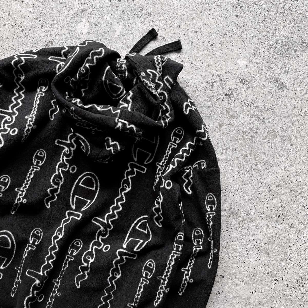 Champion × Designer Champion Womens Monogram Full Logo Printed Fleece Hoodie Size M / US 6-8 / IT 42-44 - 4 Thumbnail