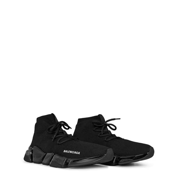 Balenciaga Speed 2.0 Clear Sole Lace-Up Sneakers Size US 12 / EU 45 - 3 Thumbnail