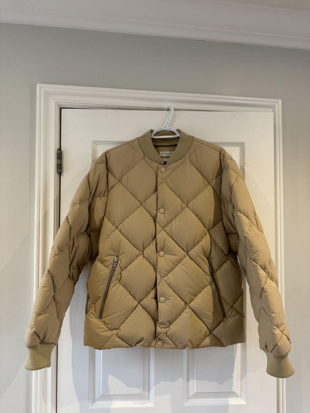 Dries Van Noten Dries Van Noten Beige Down Venice Bomber Jacket Size US M / EU 48-50 / 2 - 3 Thumbnail