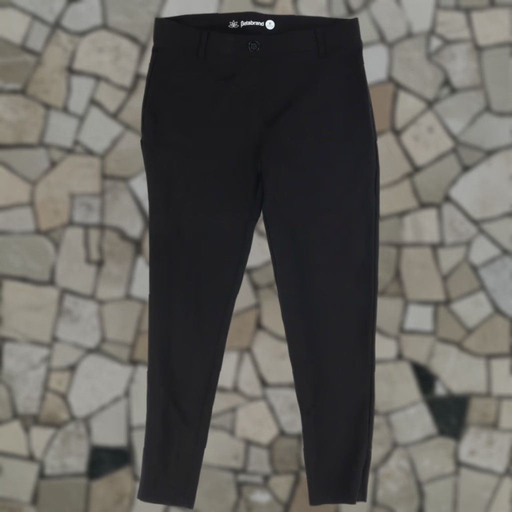 Vintage Betabrand Stretch W1166 Petite Yoga Rayon Woven Chino Pants Black Women's M Size 32" / US 10 / IT 46 - 1 Thumbnail