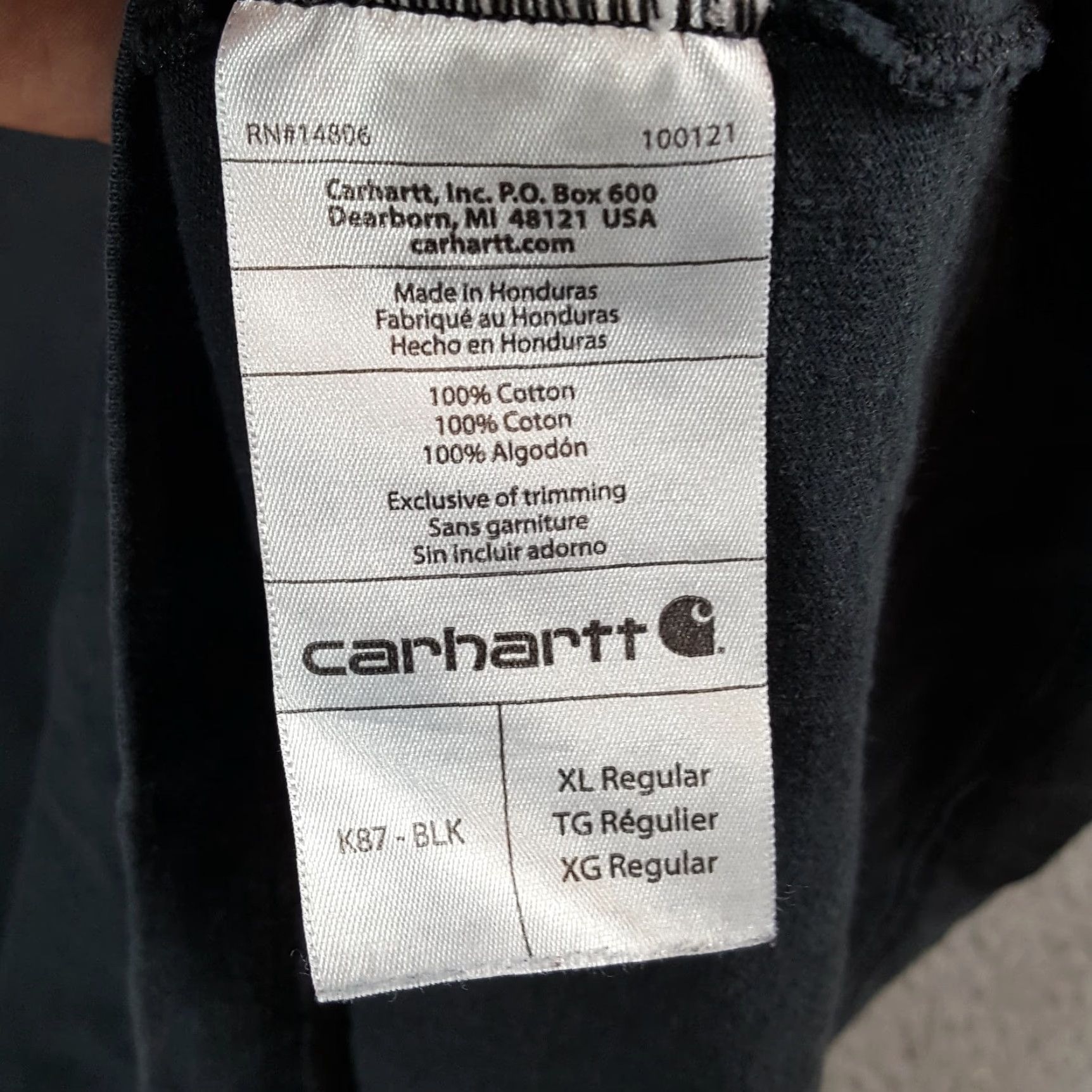 Carhartt VINTAGE Carhartt Pocket Tee Grunge CH Logo Logo T-Shirt XL Black Short Sleeve Crew Neck Men’s Workwear 90s Retro Vintage Skate Baggy Relaxed Pockets Size US XL / EU 56 / 4 - 7 Thumbnail