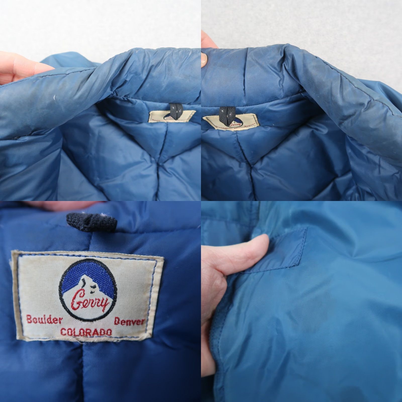 CO VINTAGE Gerry Ski Jacket Down Parka Blue L Mens Parka Ski Jacket 60s 1960s Down Puffer Size US L / EU 52-54 / 3 - 9 Thumbnail