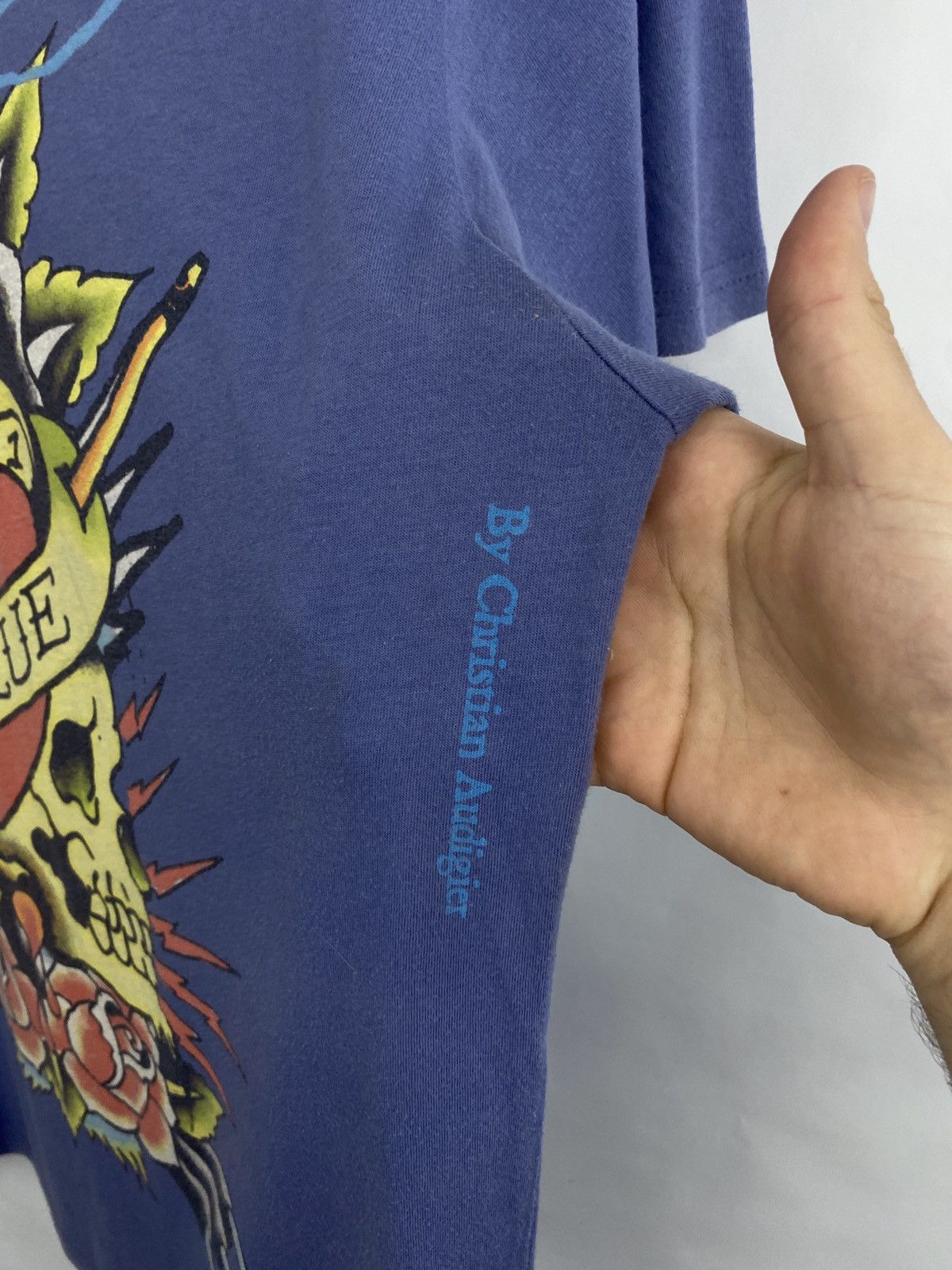 Christian Audigier 🇺🇸 Vintage Y2K ED Hardy Christian Audigier T-Shirt Made USA Size US L / EU 52-54 / 3 - 5 Thumbnail