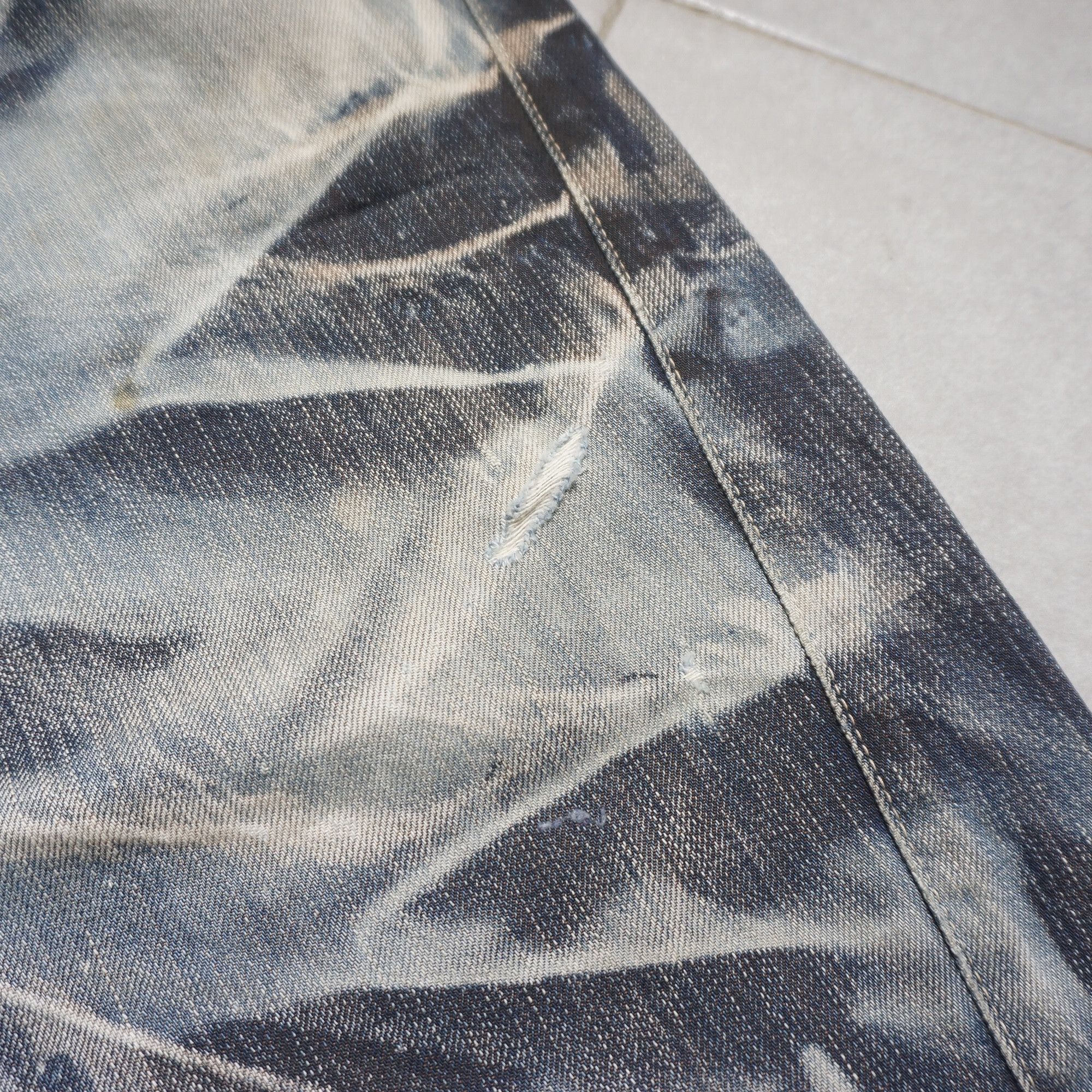 Japanese Brand Crazy distressed Rattle trap denim Size US 34 / EU 50 - 5 Thumbnail