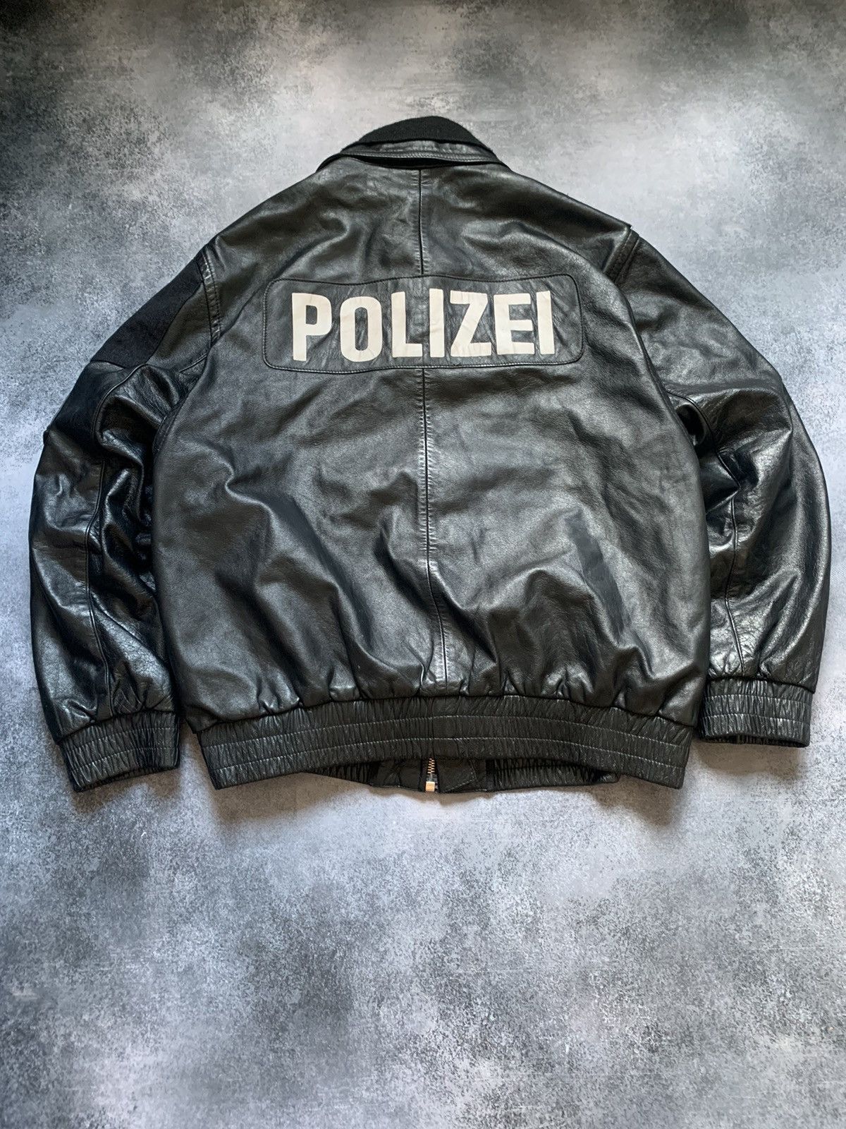 Hysteric Glamour Polizei Vintage OG German Leather Boxy Black Zip Jacket Rare Size US L / EU 52-54 / 3 - 5 Thumbnail