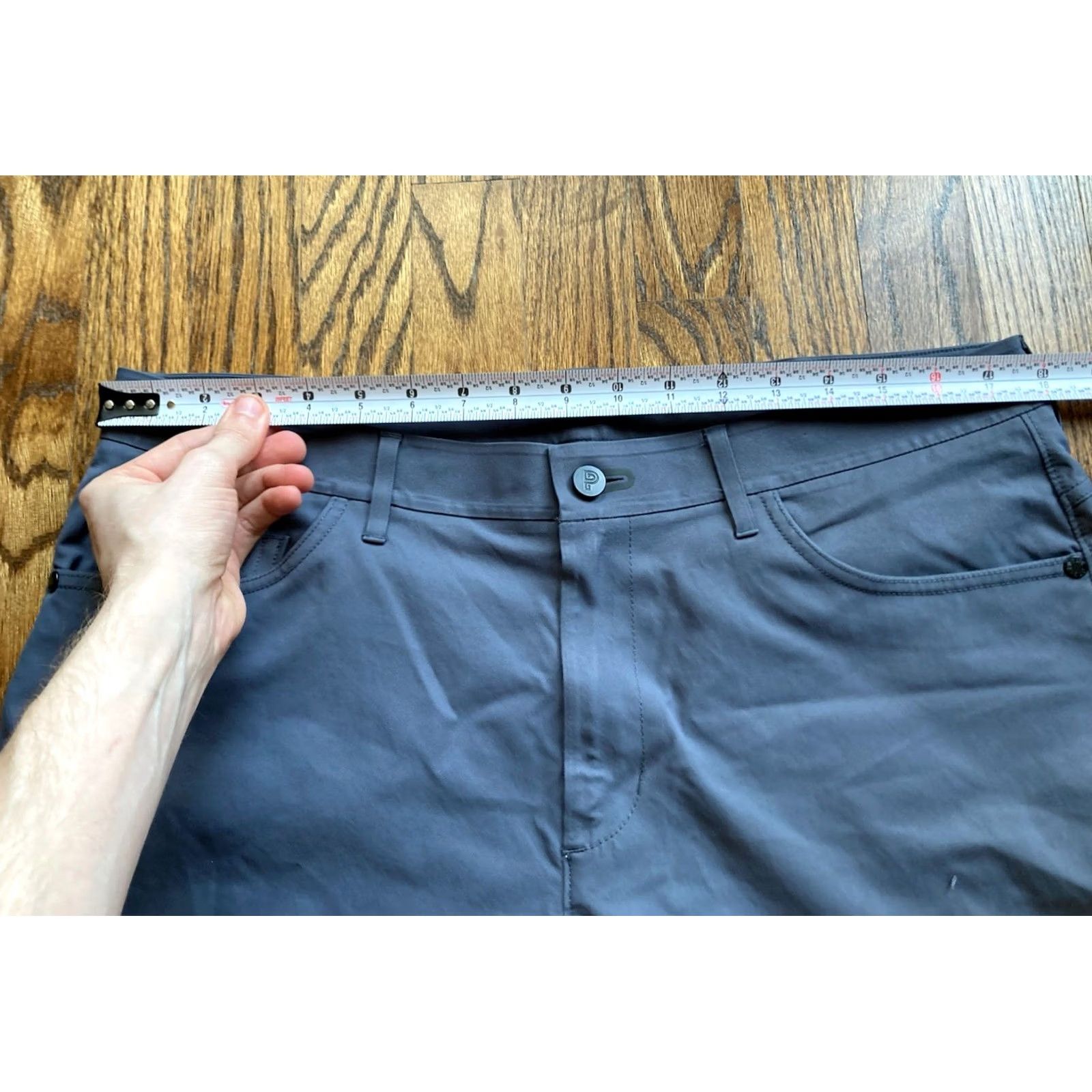 Vintage Public Rec Pants 34x32 Navy Blue 5-Pocket Chino Flat Front Regular Straight Inseam 30 Mens Size US 34 / EU 50 - 6 Thumbnail